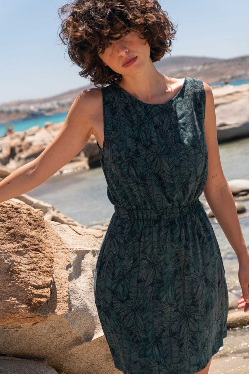 WiDDA Damen vegan Kleid Riva WaldgrÃ¼n