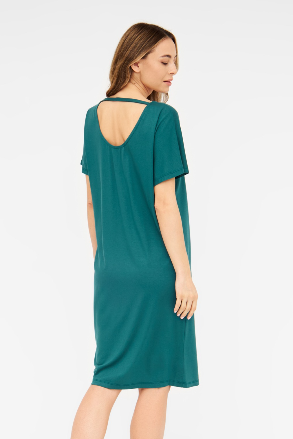 Widda Damen vegan Kleid RÃ¼ckenfrei Farlo Petrol