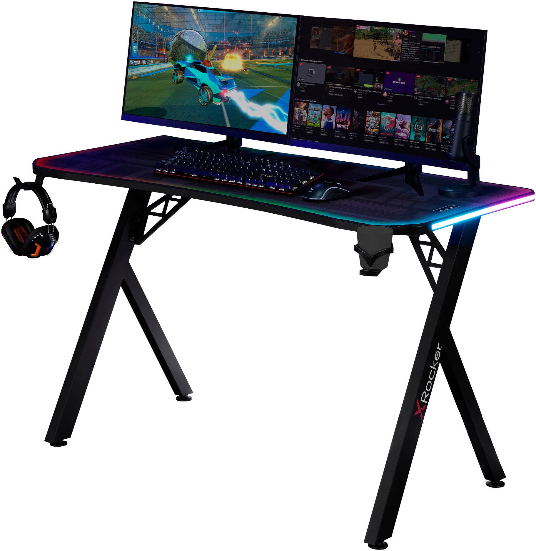 X Rocker Gamingtisch Lumio XL RGB