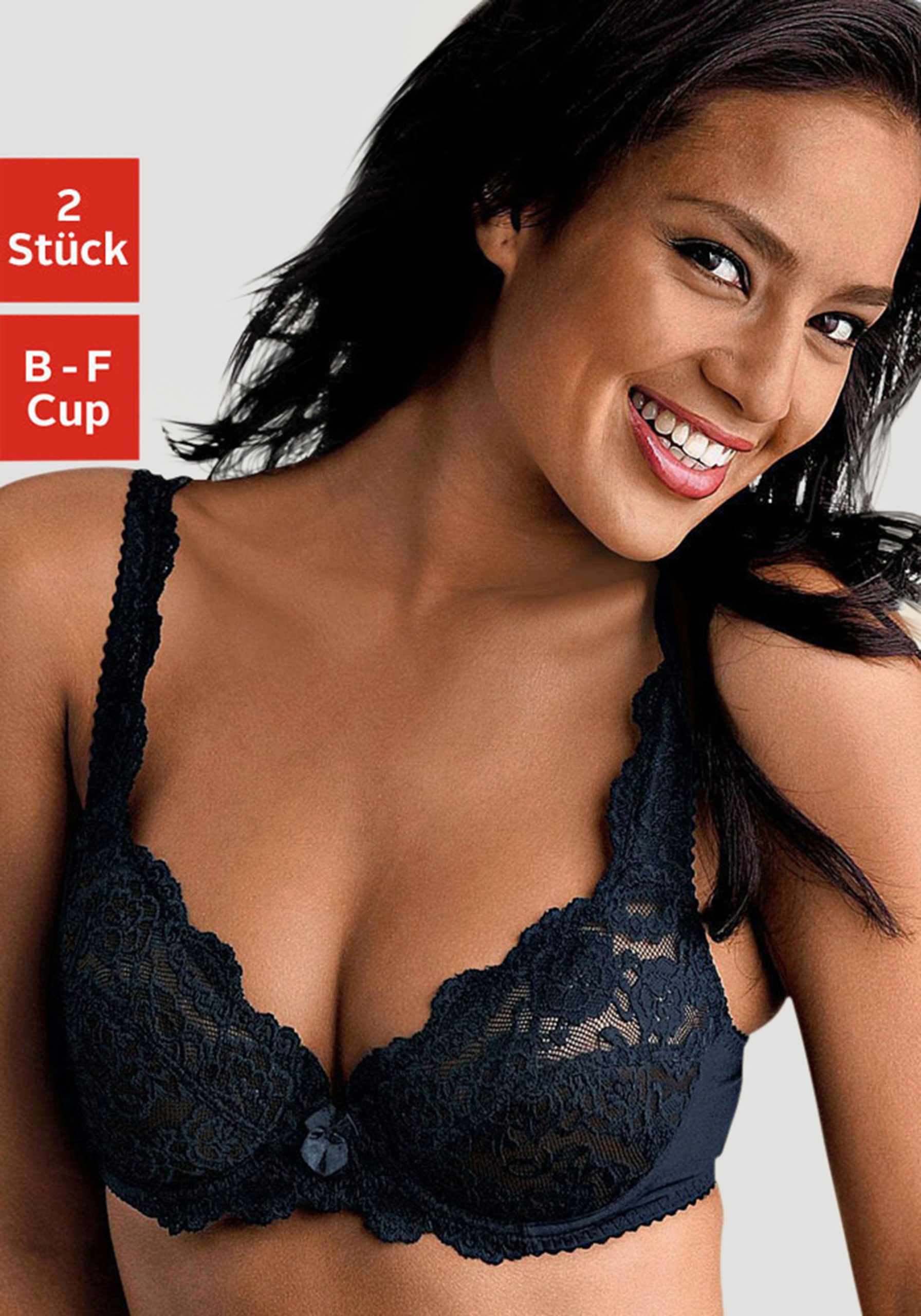 petite fleur Bügel-BH Packung, 2 Stück, aus Spitze, Dessous