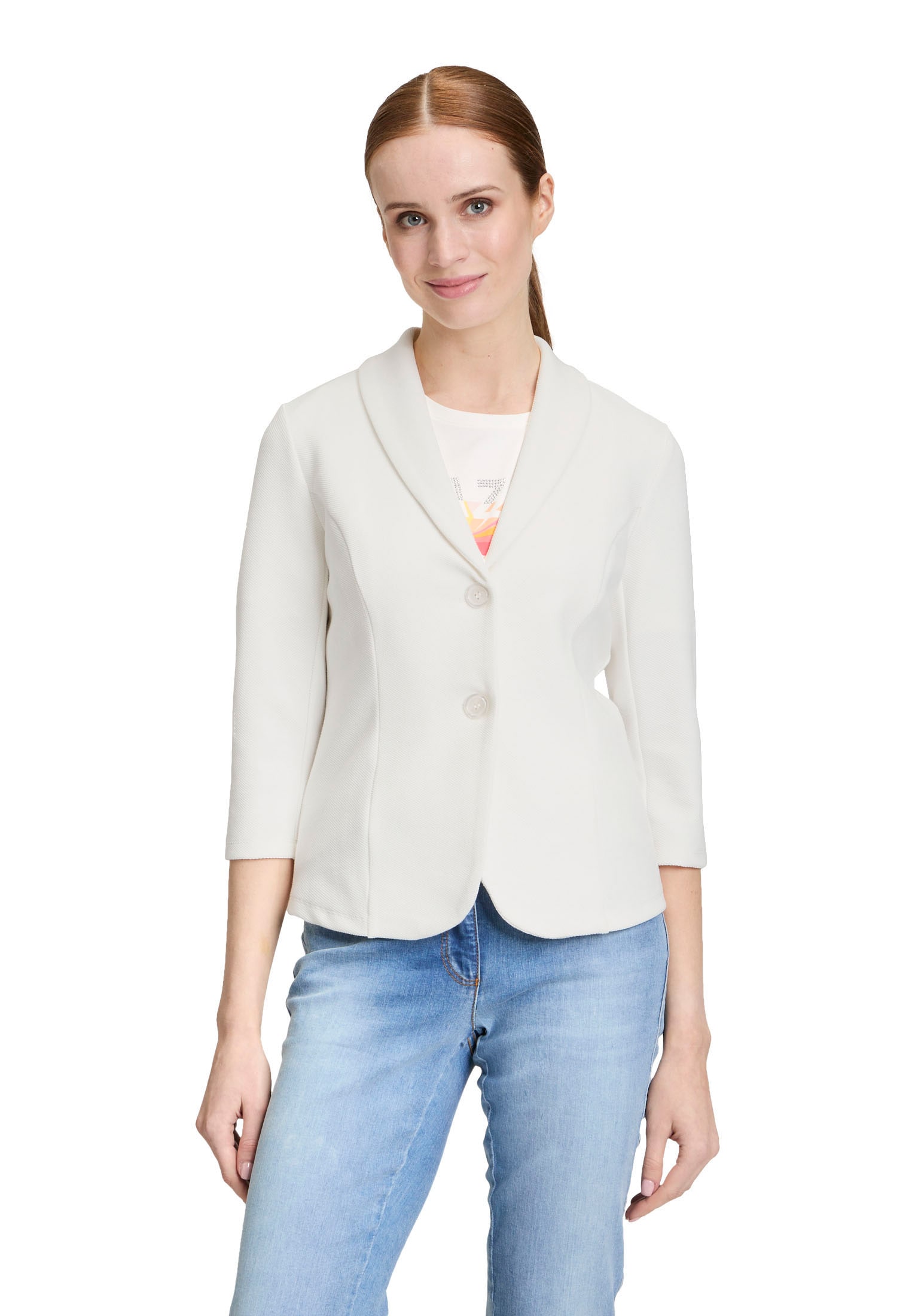 Betty Barclay Jackenblazer "Damen Kurzblazer mit Knöpfen" Kragen