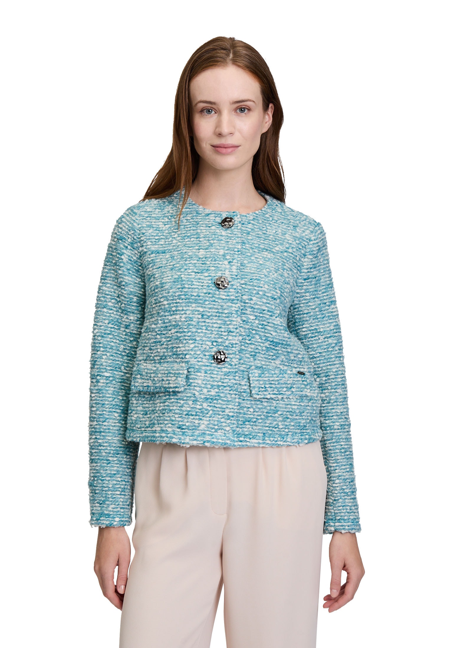 Betty&Co Jackenblazer "Damen Kuscheljacke mit Knöpfen" Material