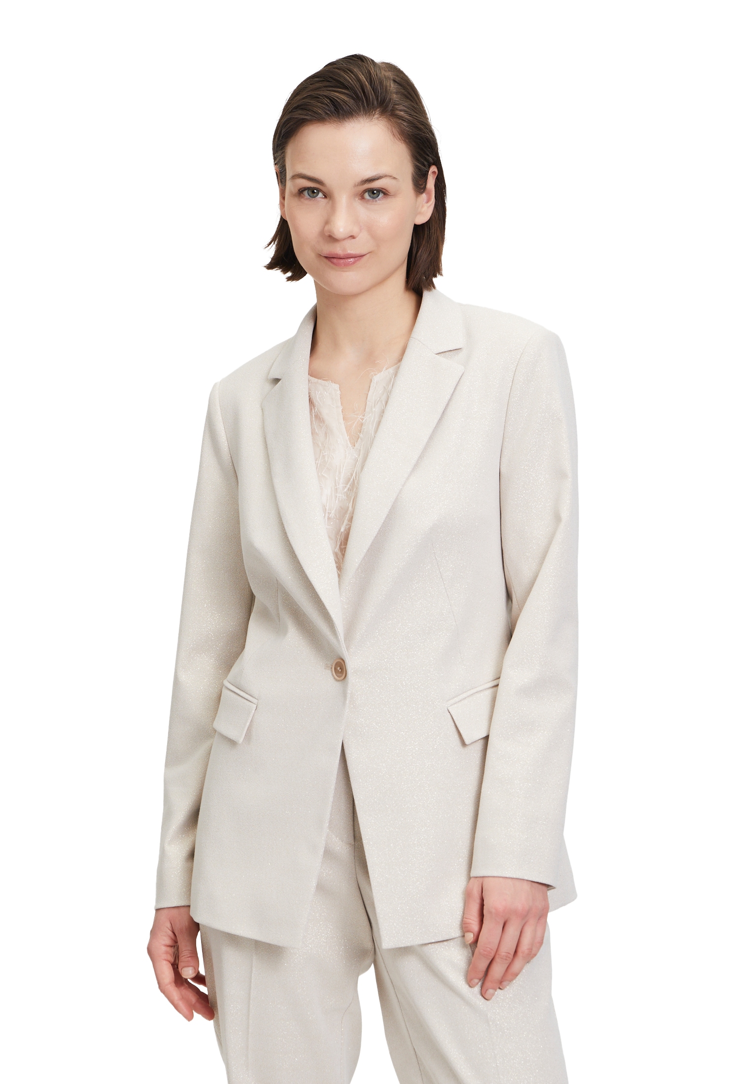 Betty&Co Longblazer "Damen Businessblazer mit Taschen" Material