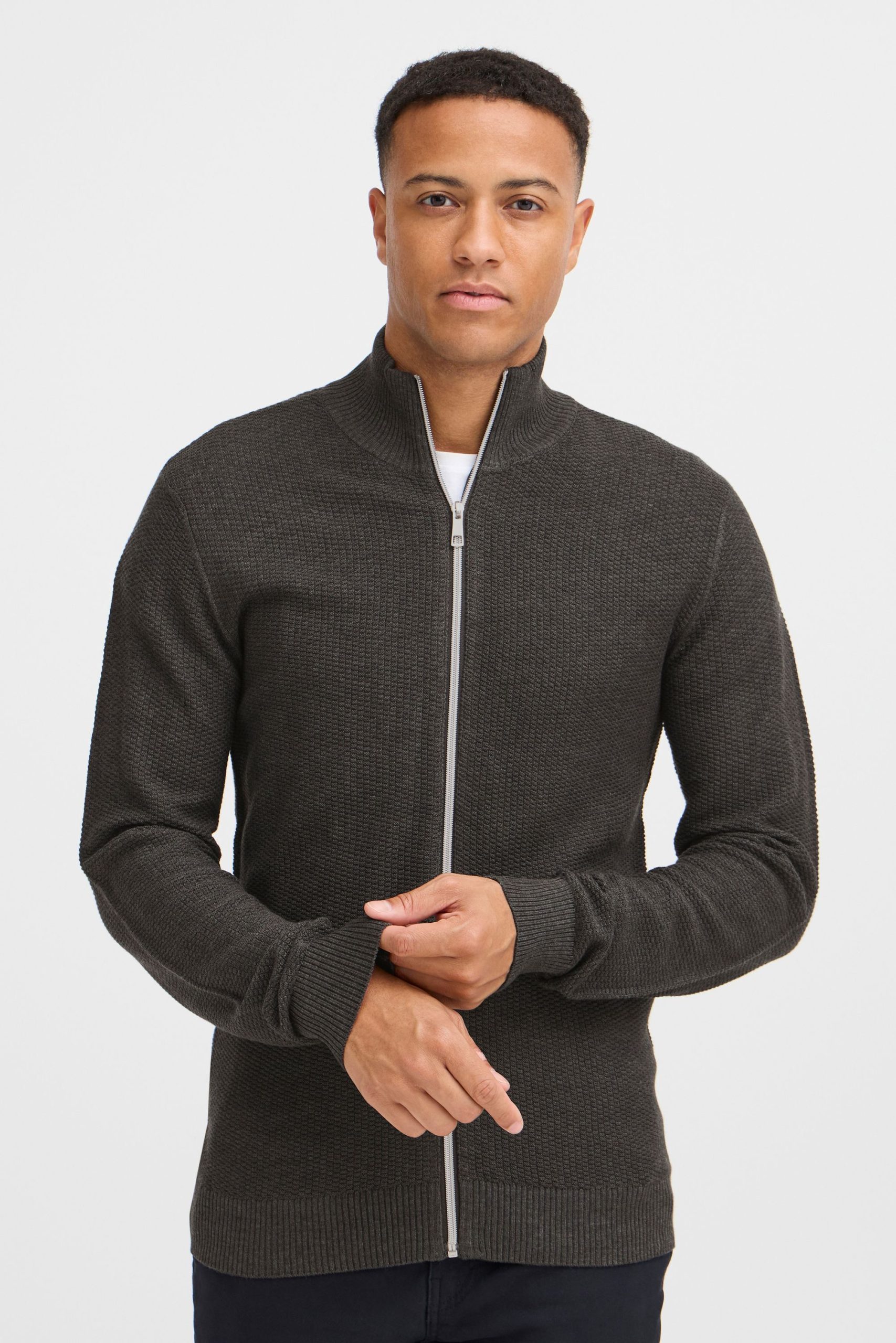 Blend Strickjacke "BHMGOMAZ", Stilvolle Strickjacke mit Reißverschluss