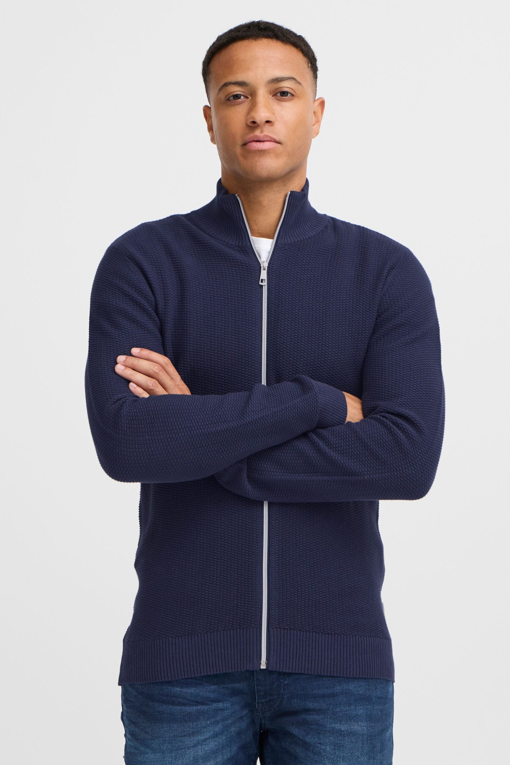 Blend Strickjacke "BHMGOMAZ", Stilvolle Strickjacke mit Reißverschluss