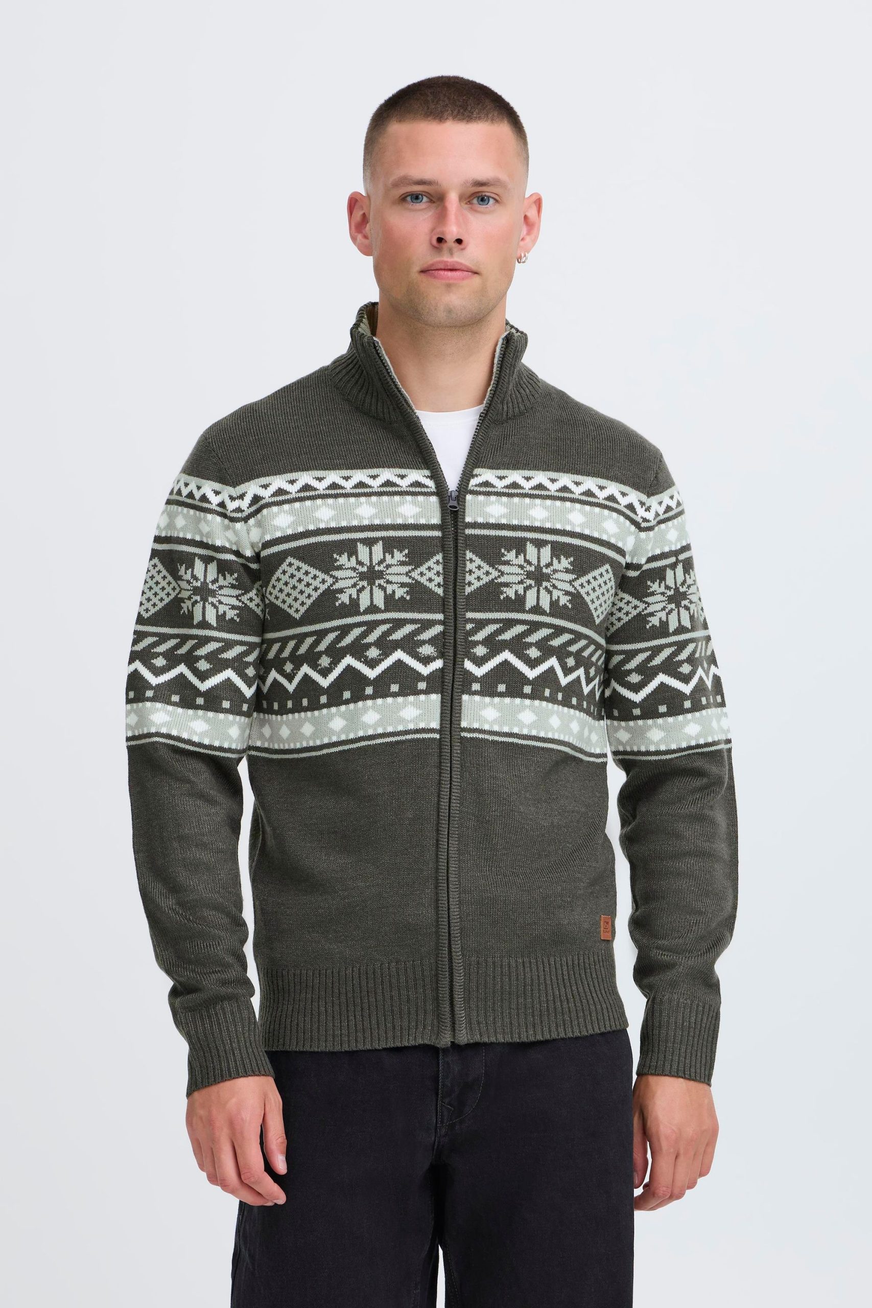 Blend Strickjacke "BHNova", Stilvolle Strickjacke mit Norweger-Muster