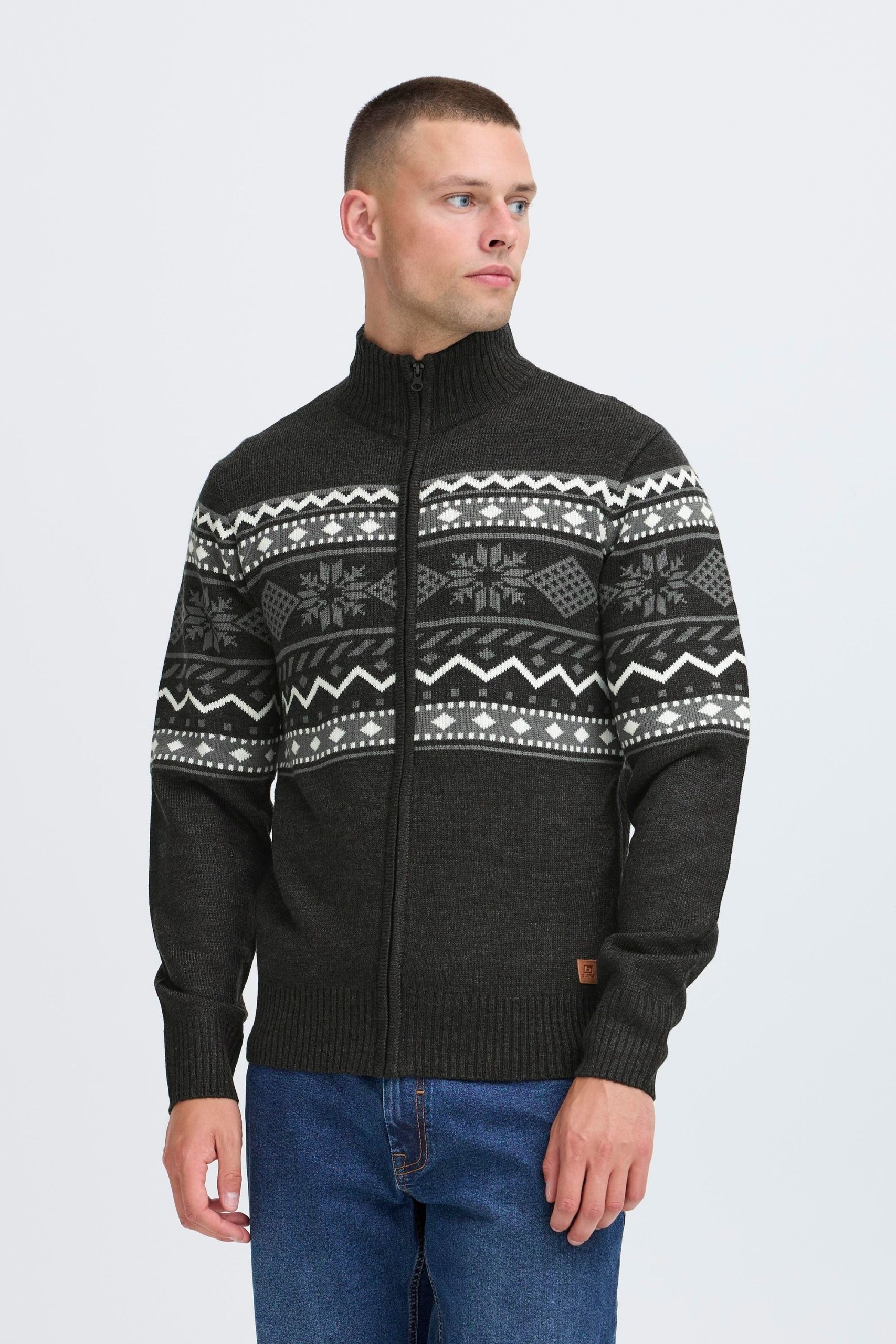 Blend Strickjacke "BHNova", Stilvolle Strickjacke mit Norweger-Muster