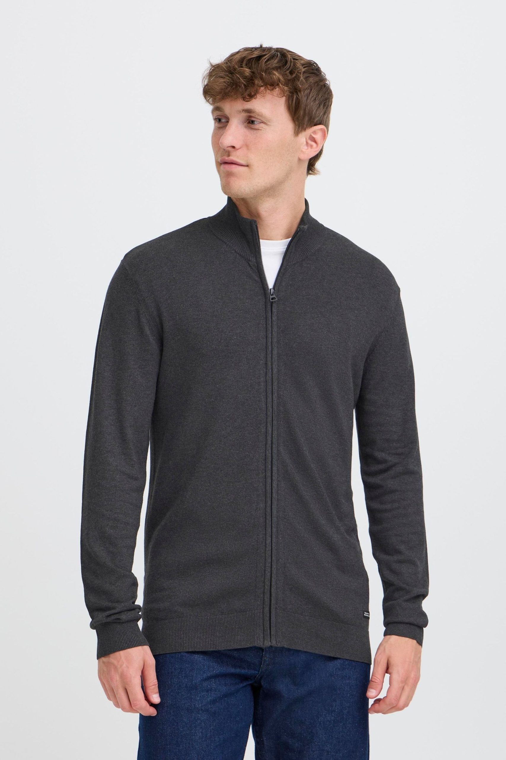 Blend Strickjacke "BHWebe", Stilvolle Strickjacke mit Reißverschluss