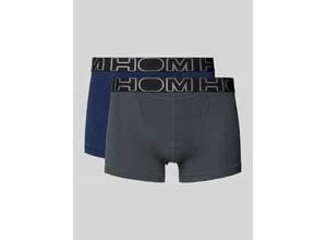 Boxershorts mit elastischem Label-Bund im 2er-Pack