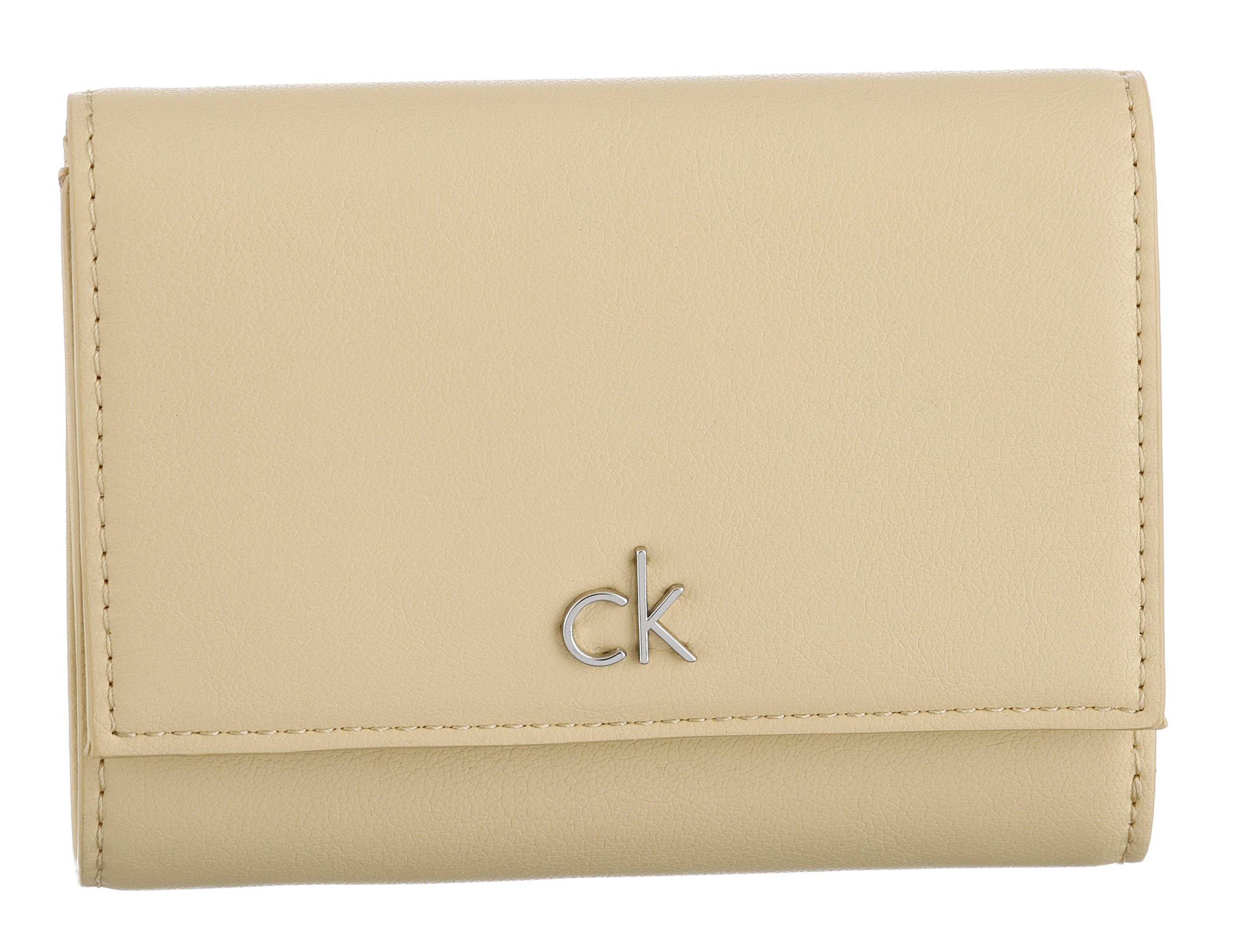 Calvin Klein Geldbörse "CK RE-LOCK MEDIUM TRIFOLD" Damen Portemonnaie, Geldbeutel mit CK-Logoemblem