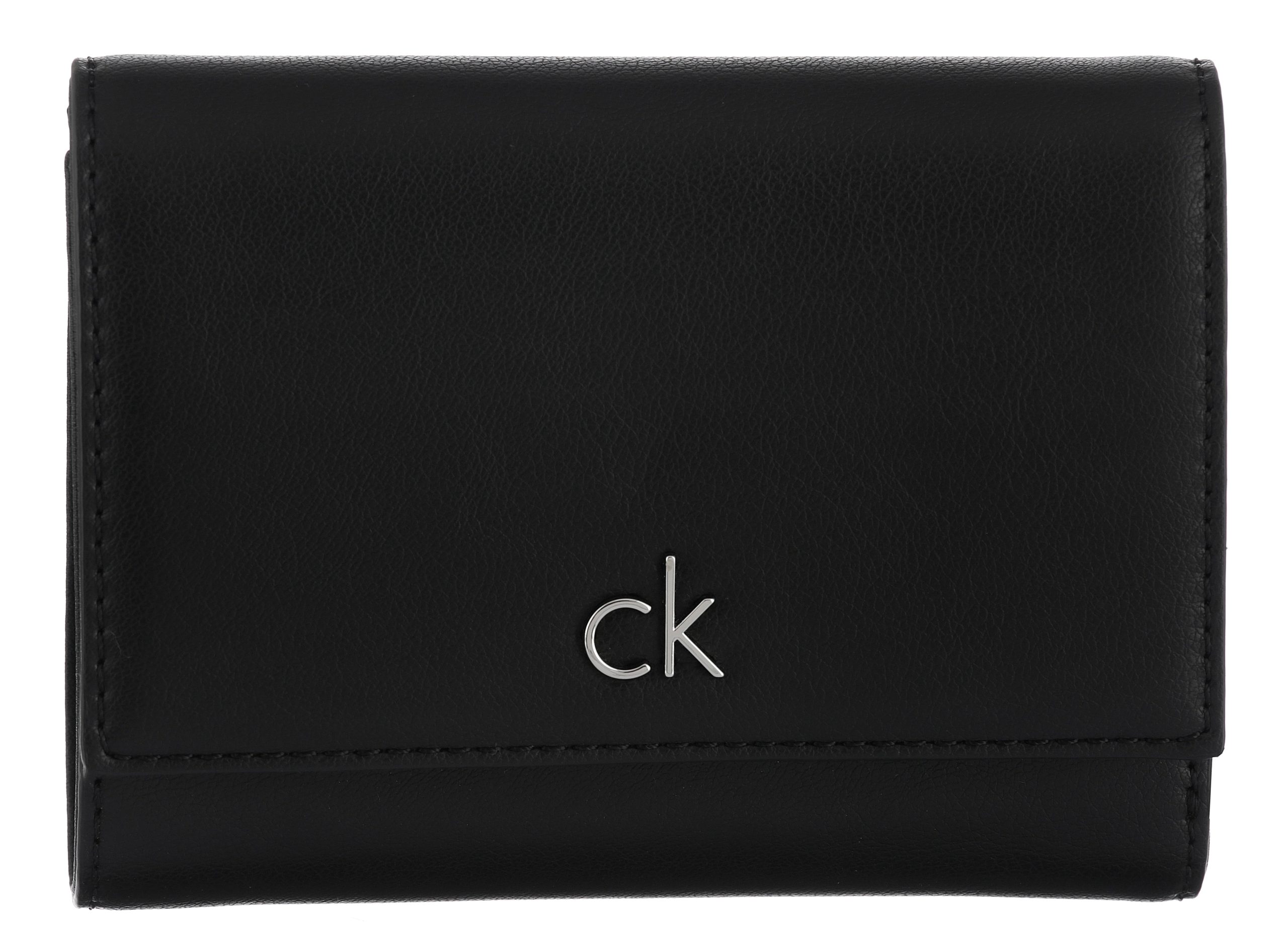 Calvin Klein Geldbörse "CK RE-LOCK MEDIUM TRIFOLD" Damen Portemonnaie, Geldbeutel mit CK-Logoemblem