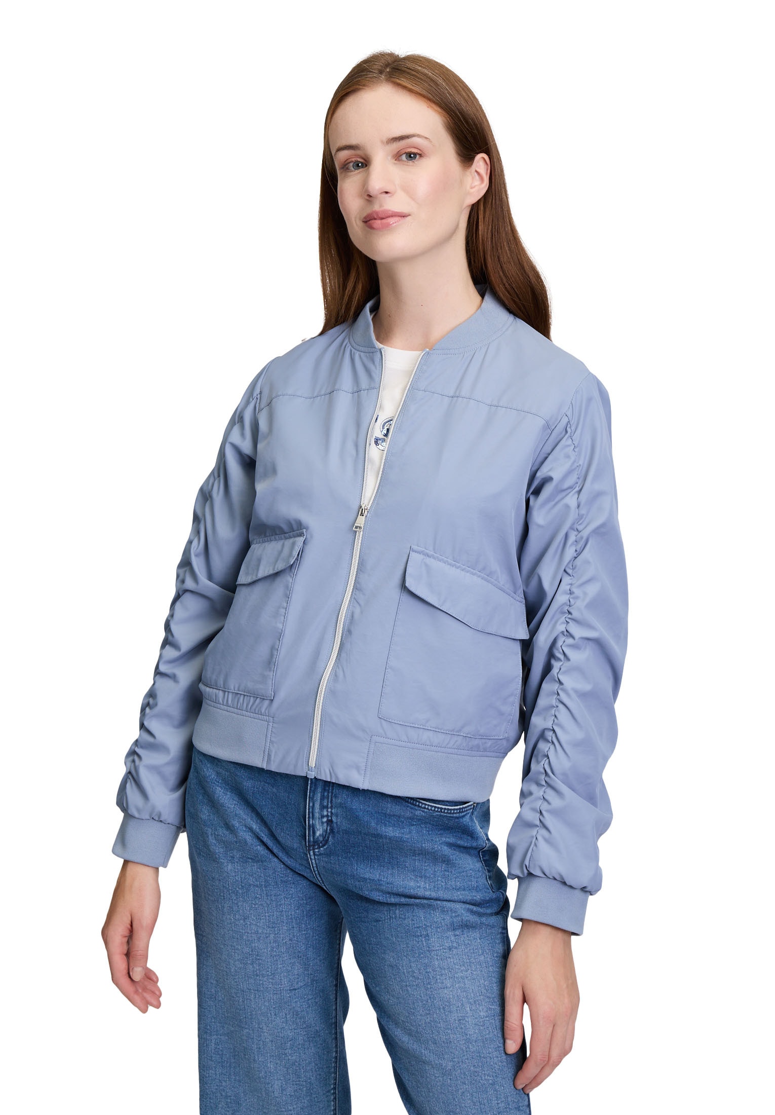 Cartoon Jackenblazer "Damen Blouson mit Raffung" Raffung