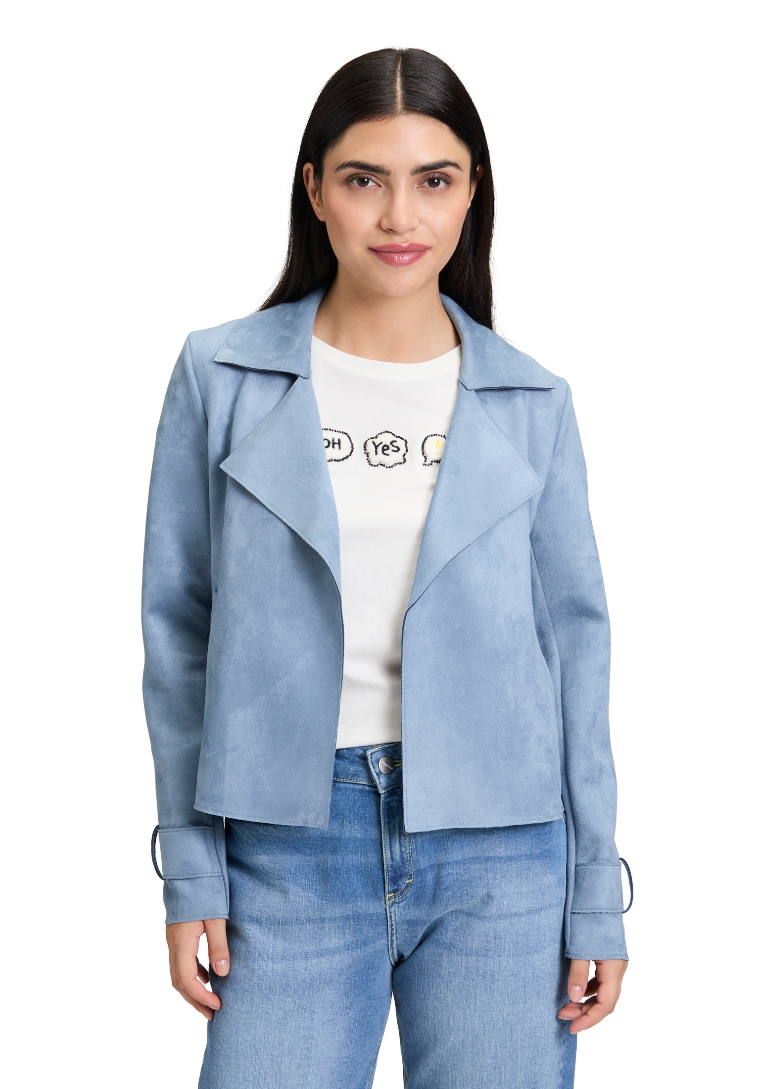 Cartoon Jackenblazer "Damen Casual-Jacke mit Taschen"