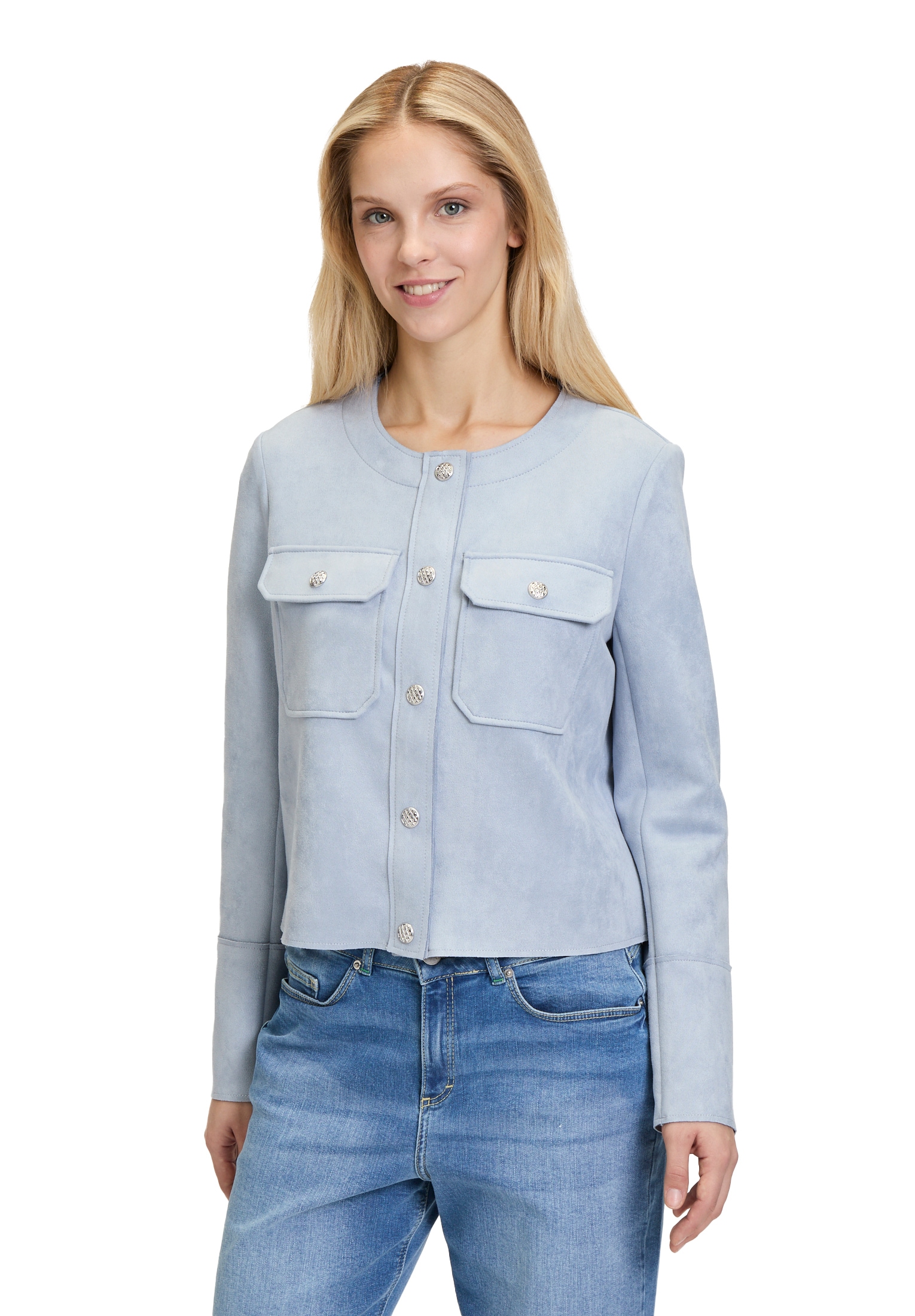 Cartoon Jackenblazer "Damen Casual-Jacke mit Taschen" Taschen