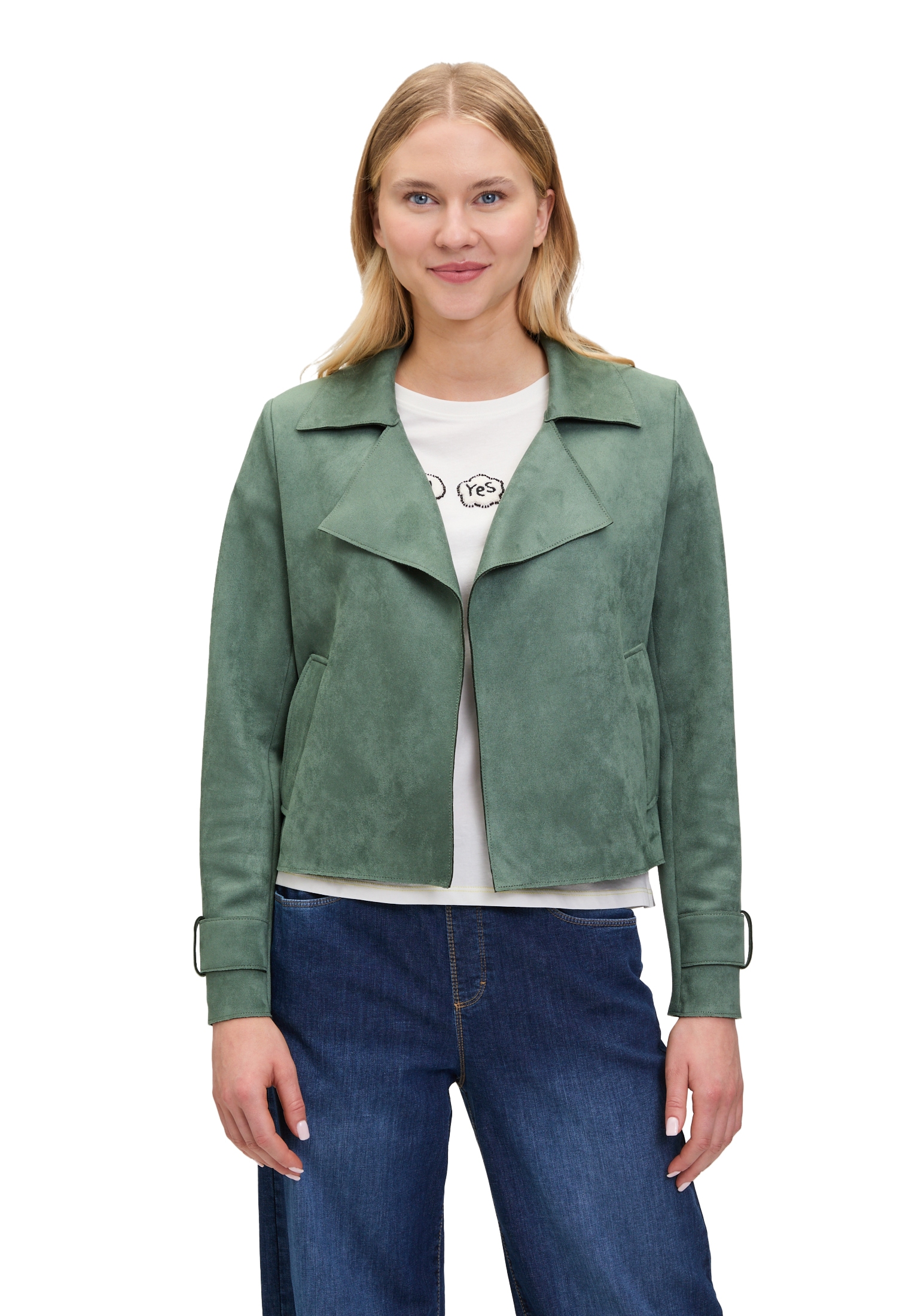 Cartoon Jackenblazer "Damen Casual-Jacke mit Taschen"