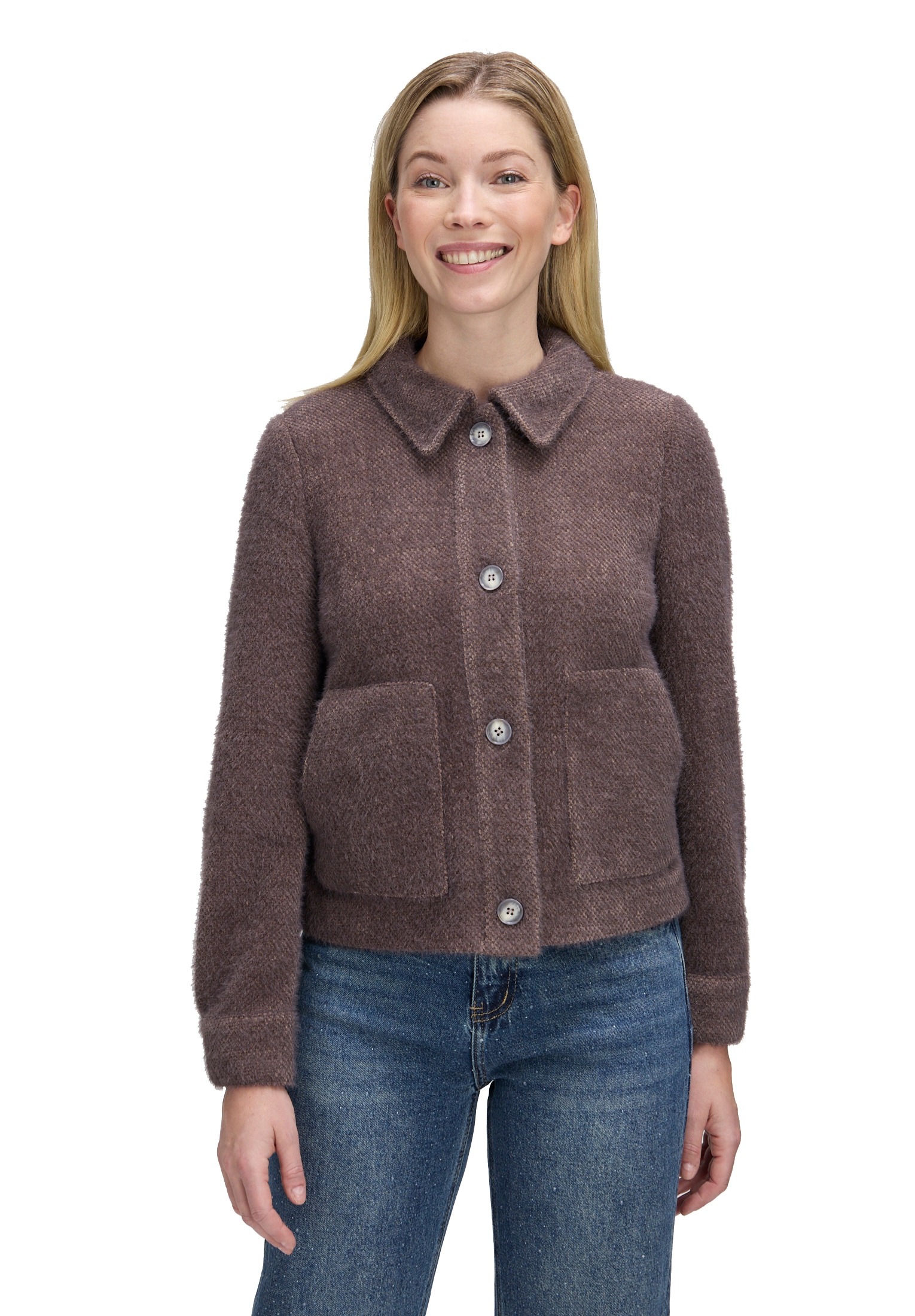 Cartoon Jackenblazer "Damen Casual-Jacke mit aufgesetzten Taschen"