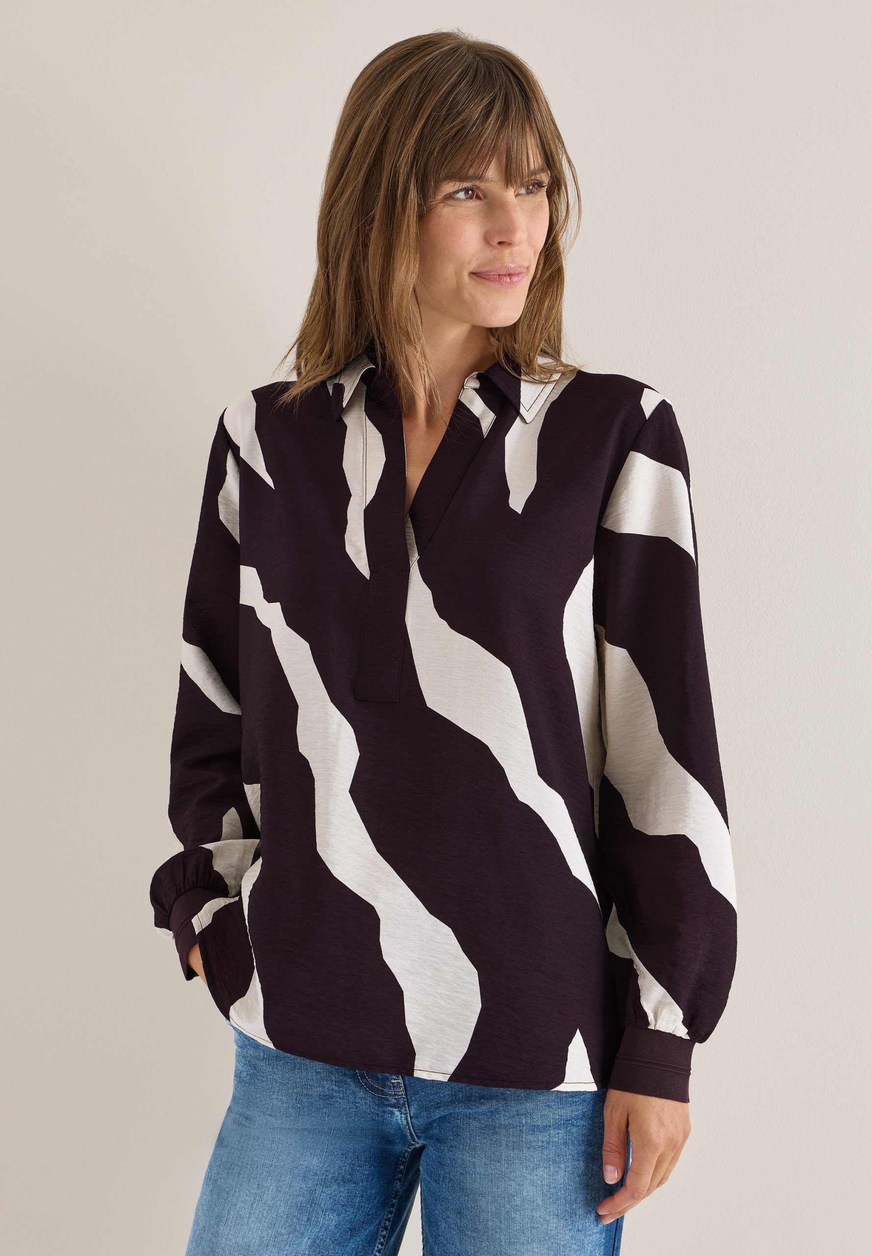 Cecil Langarmbluse mit grafischem Muster