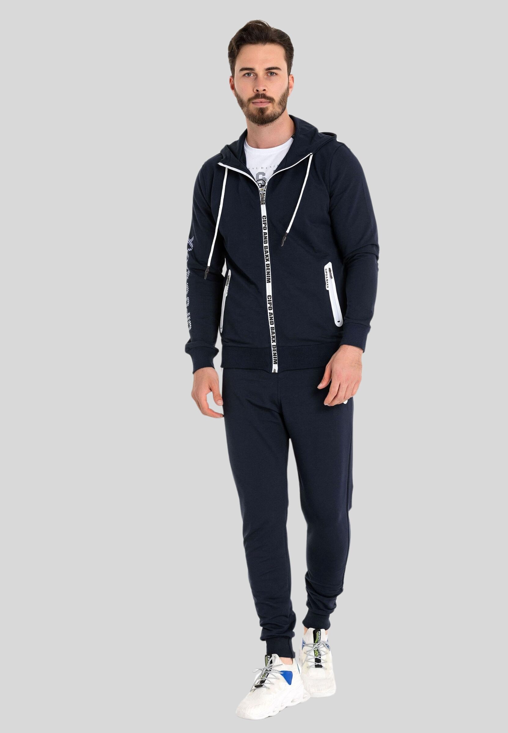 Cipo & Baxx Trainingsanzug "HOMEWEAR", 2 Stk. mit Allover-Musterung