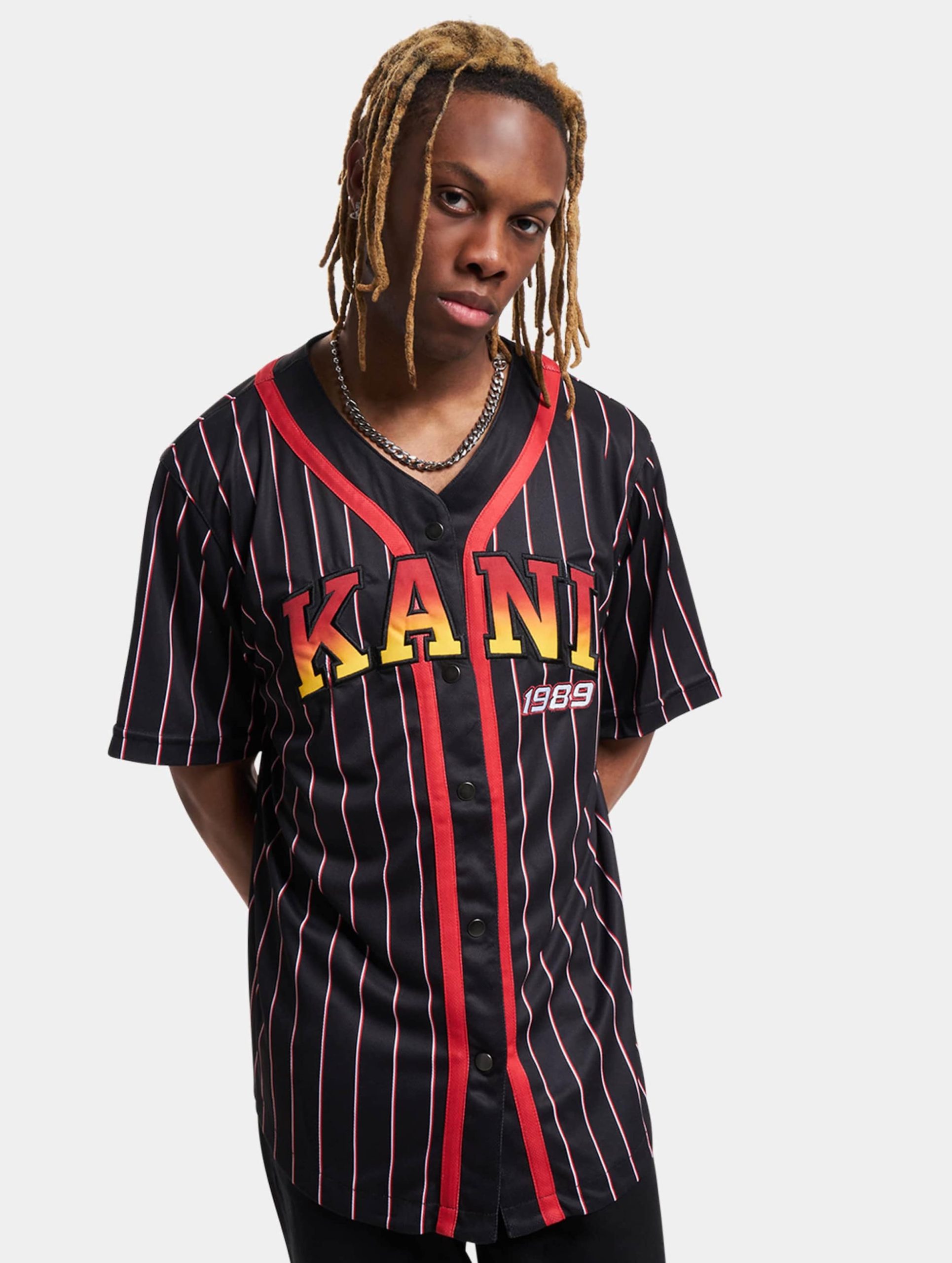 Karl Kani Serif Pinstripe Baseball Hemd