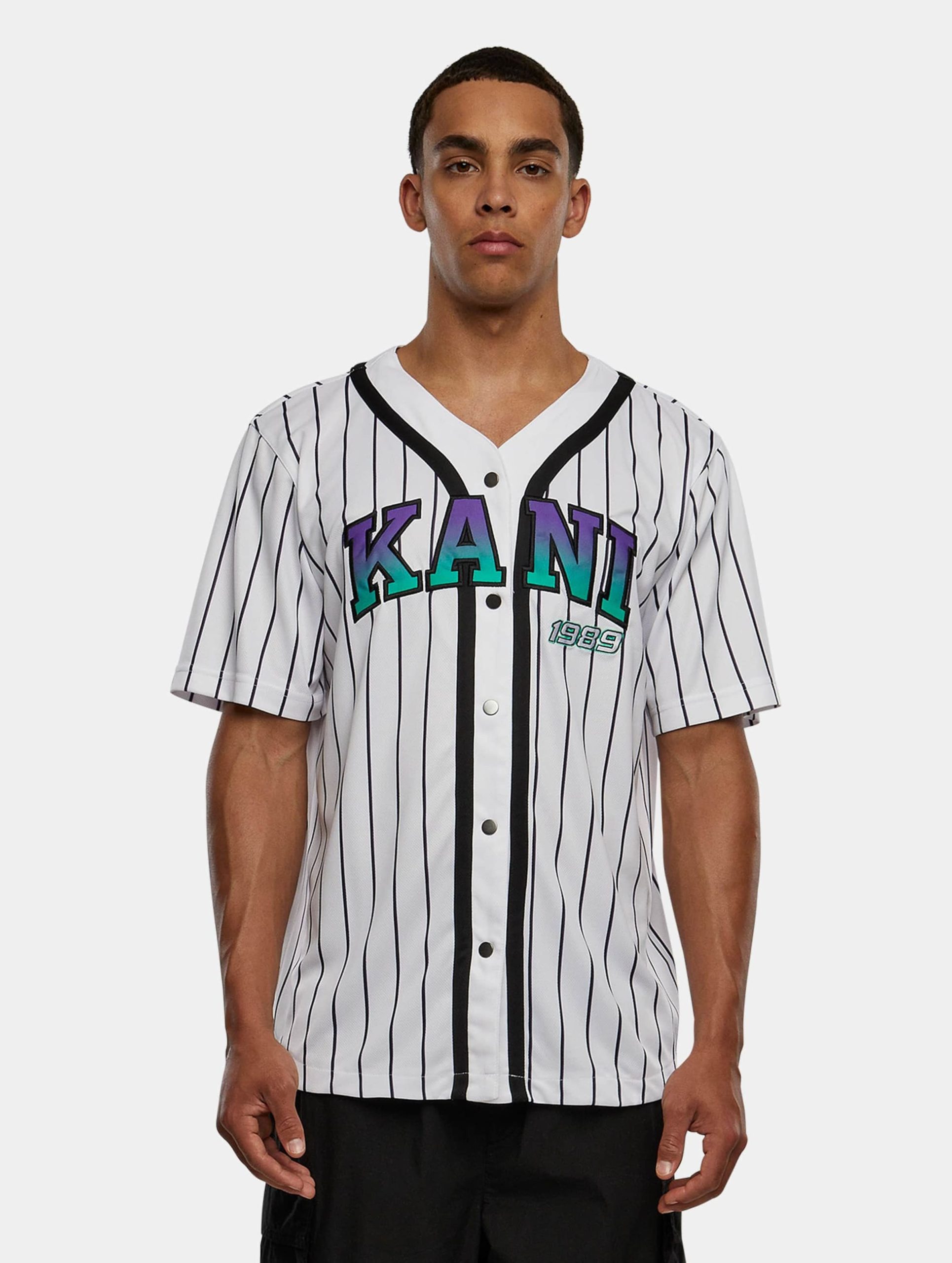 Karl Kani Serif Pinstripe Baseball Hemd