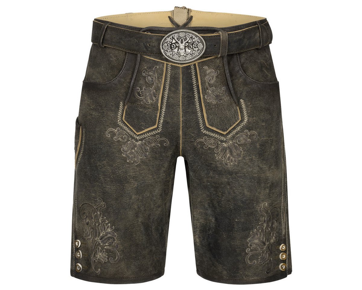 Krüger Trachtenlederhose Arijus Herren (1-tlg) Trachtenlederhose, Trachtenhose, Bayerische Lederhose, Oktoberfest