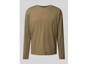 Longsleeve mit Label-Print Modell 'Laze'
