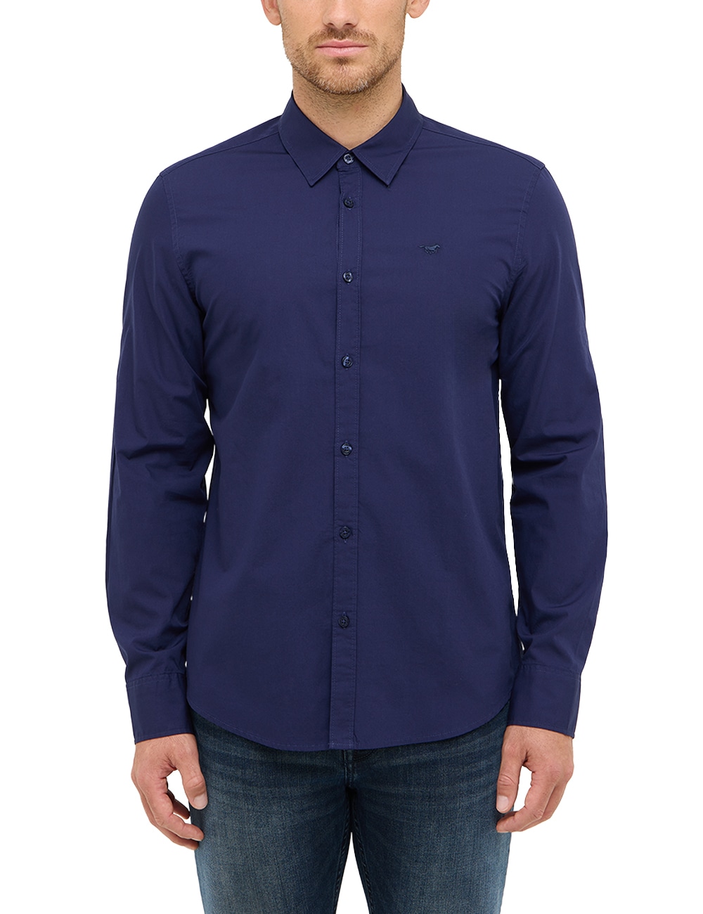 MUSTANG Langarmhemd "Herren Style Canton"