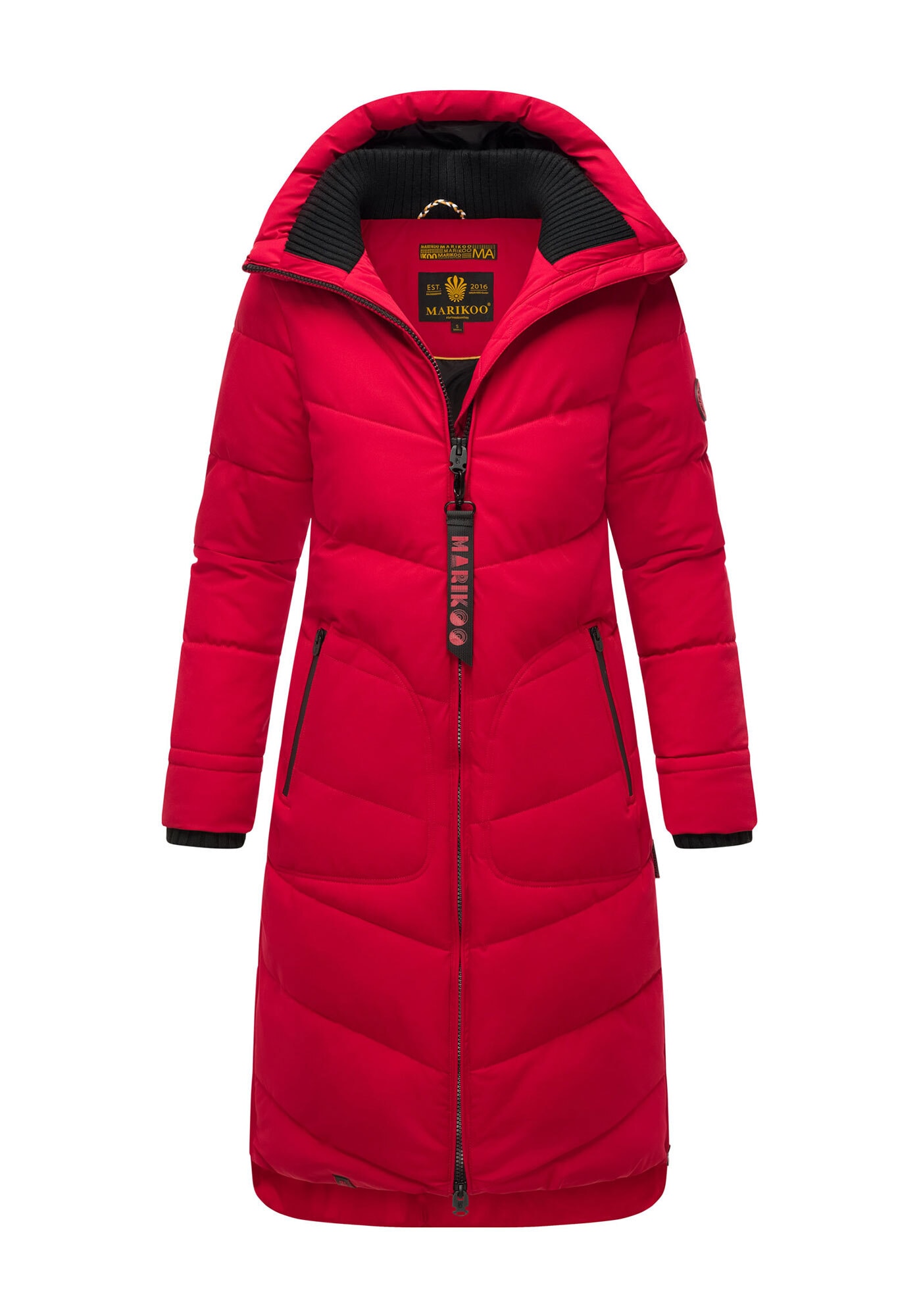 Marikoo Winterjacke "Benikoo" mit Kapuze langer Winter Mantel gesteppt