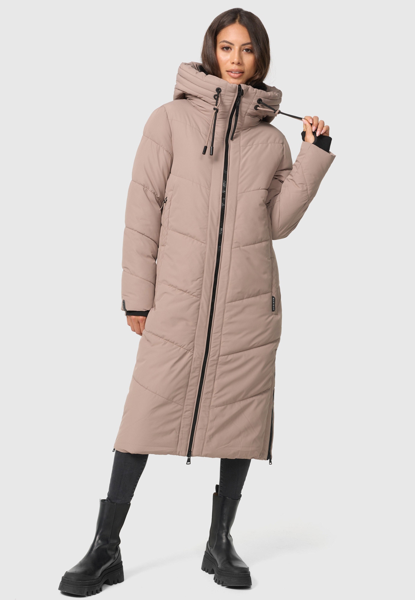 Marikoo Winterjacke "Nadaree XVI" Stepp Mantel mit großer Kapuze