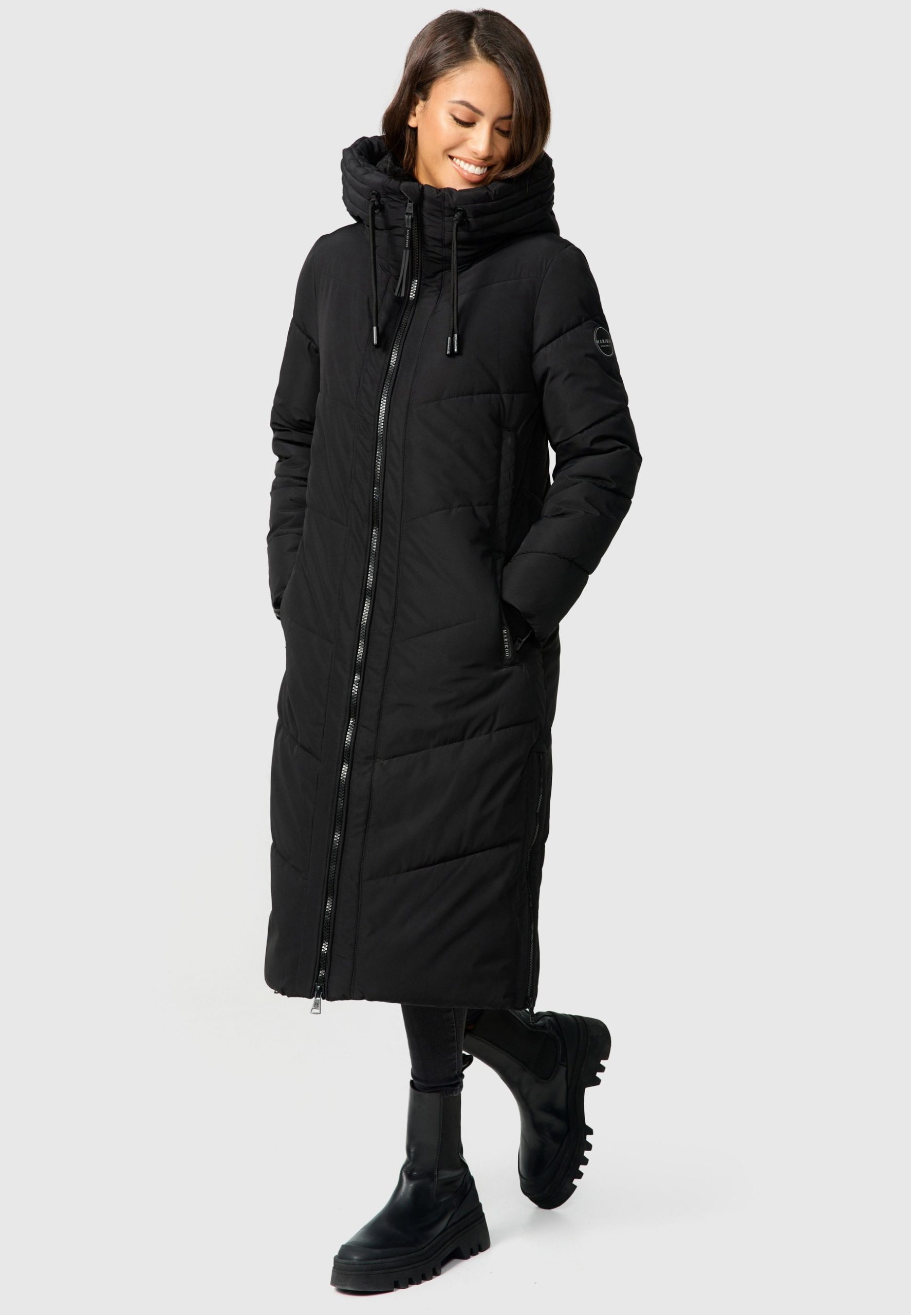 Marikoo Winterjacke "Nadaree XVI" Stepp Mantel mit großer Kapuze