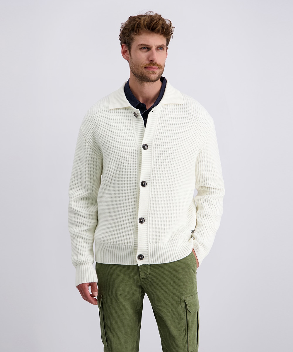 Pierre Cardin Strickjacke mit Rippbündchen