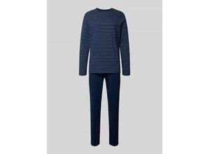 Pyjama-Oberteil mit geripptem Rundhalsausschnitt