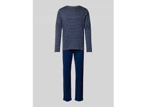 Pyjama-Oberteil mit geripptem Rundhalsausschnitt