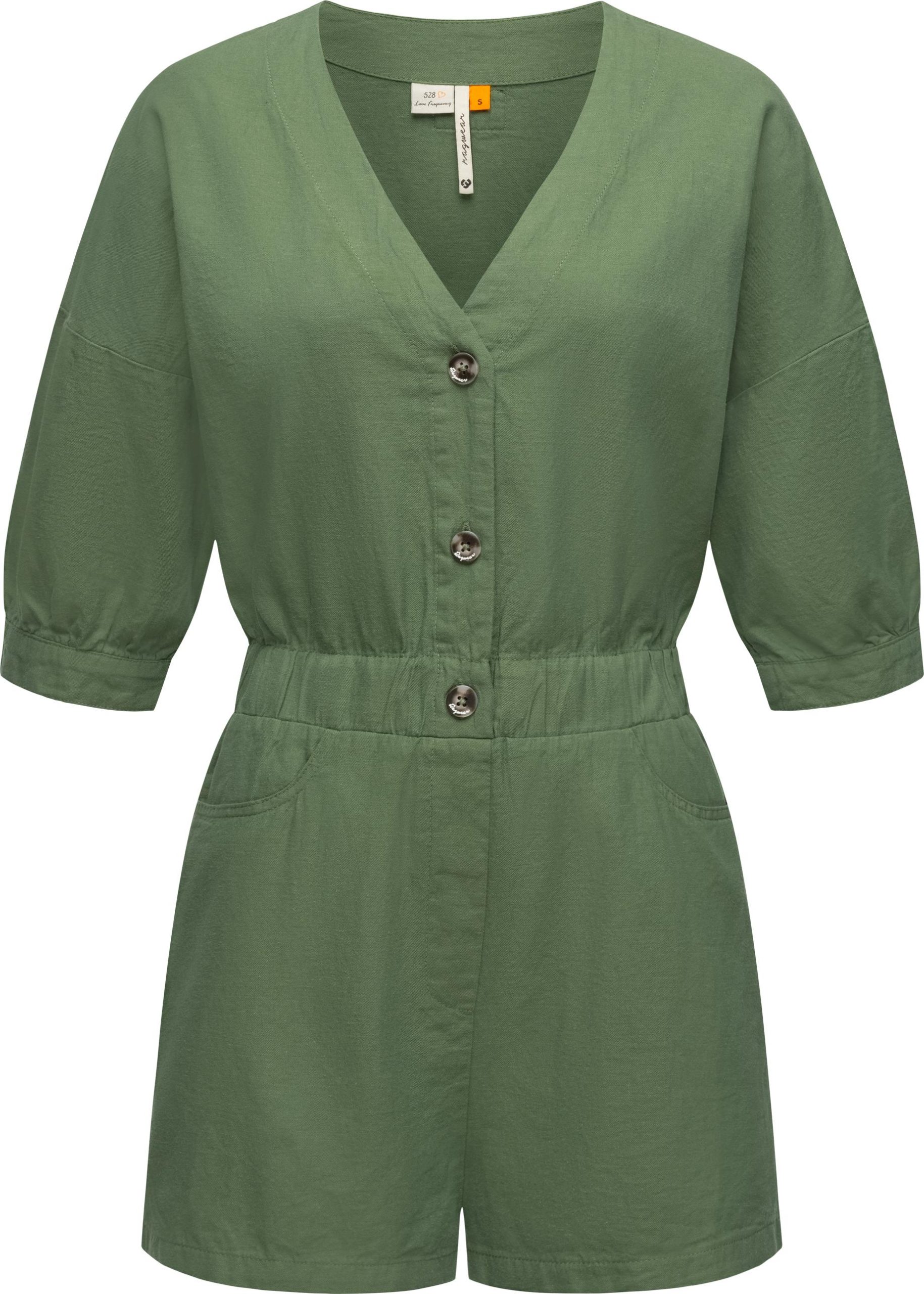 Ragwear Jumpsuit "Ipsie" schicker, kurzer Damen Overall in Military-Look