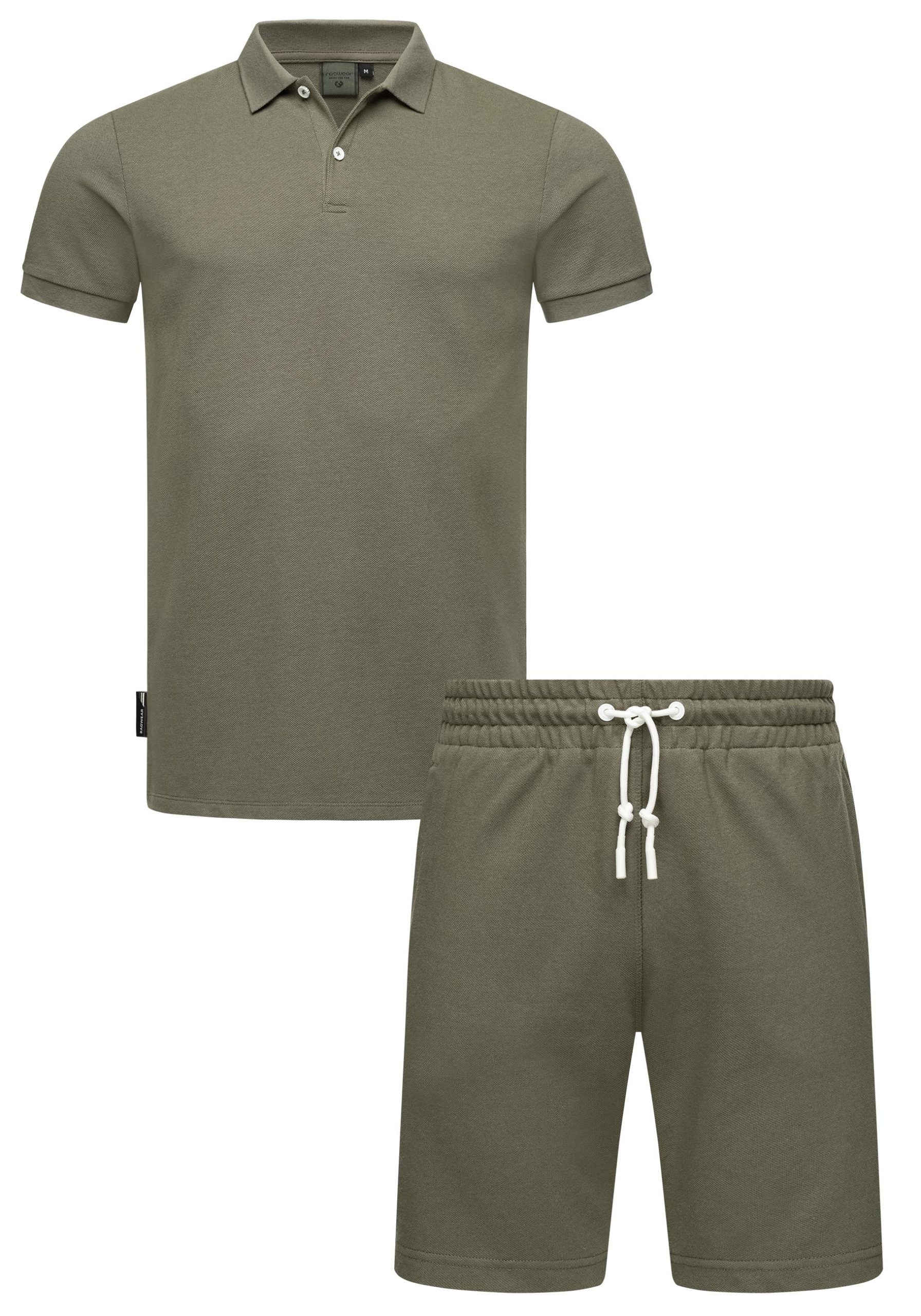Ragwear Poloshirt "Set Porpi", 2 Stk. Modisches Herren Set aus Hemd und kurzer Hose