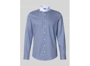 Slim Fit Business-Hemd mit Knopfleiste