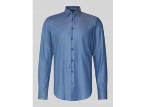 Slim Fit Business-Hemd mit Knopfleiste