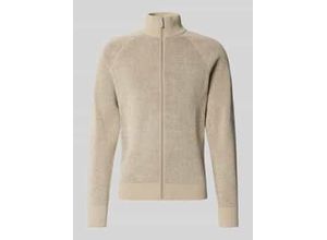 Strickjacke mit Stehkragen