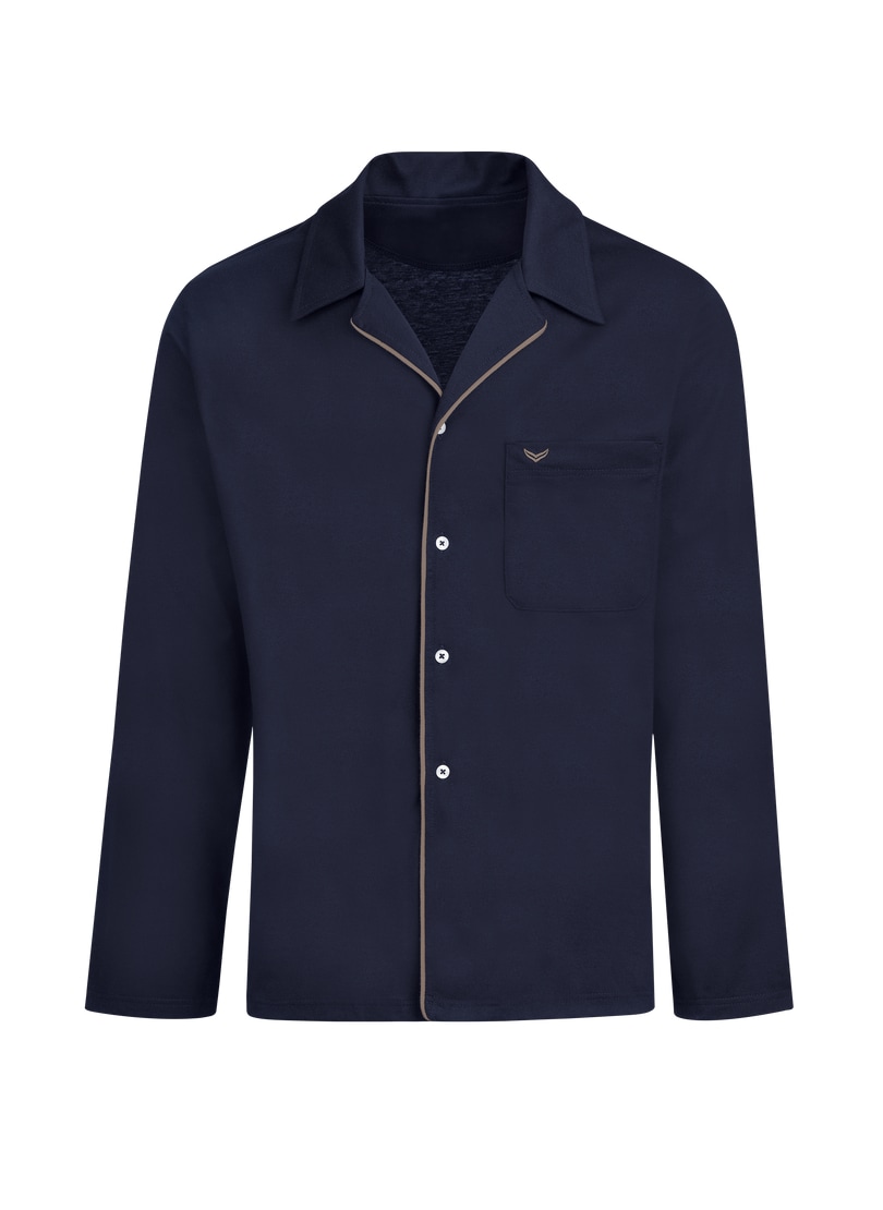 Trigema Schlafanzug "TRIGEMA Schickes Schlafanzug Oberteil mit Knopfleiste", 1 Stk.