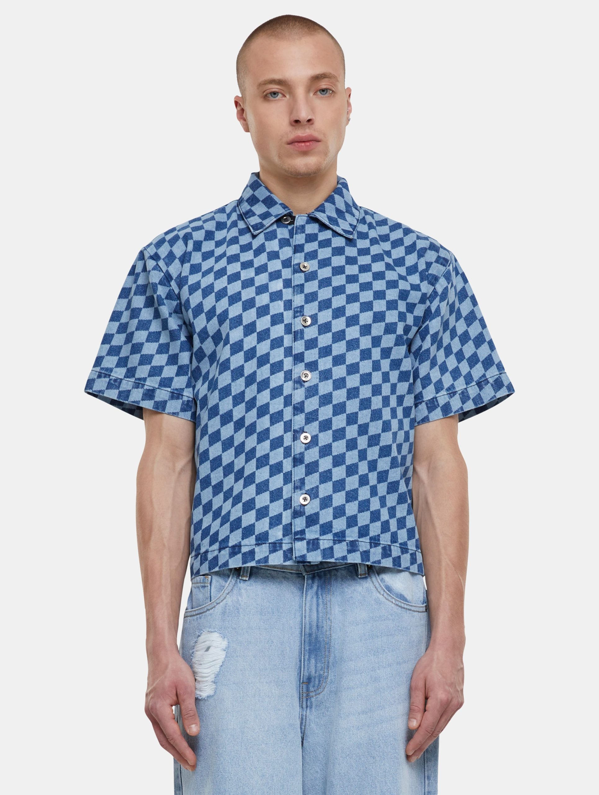 Urban Classics Laser Check Printed Boxy Hemd