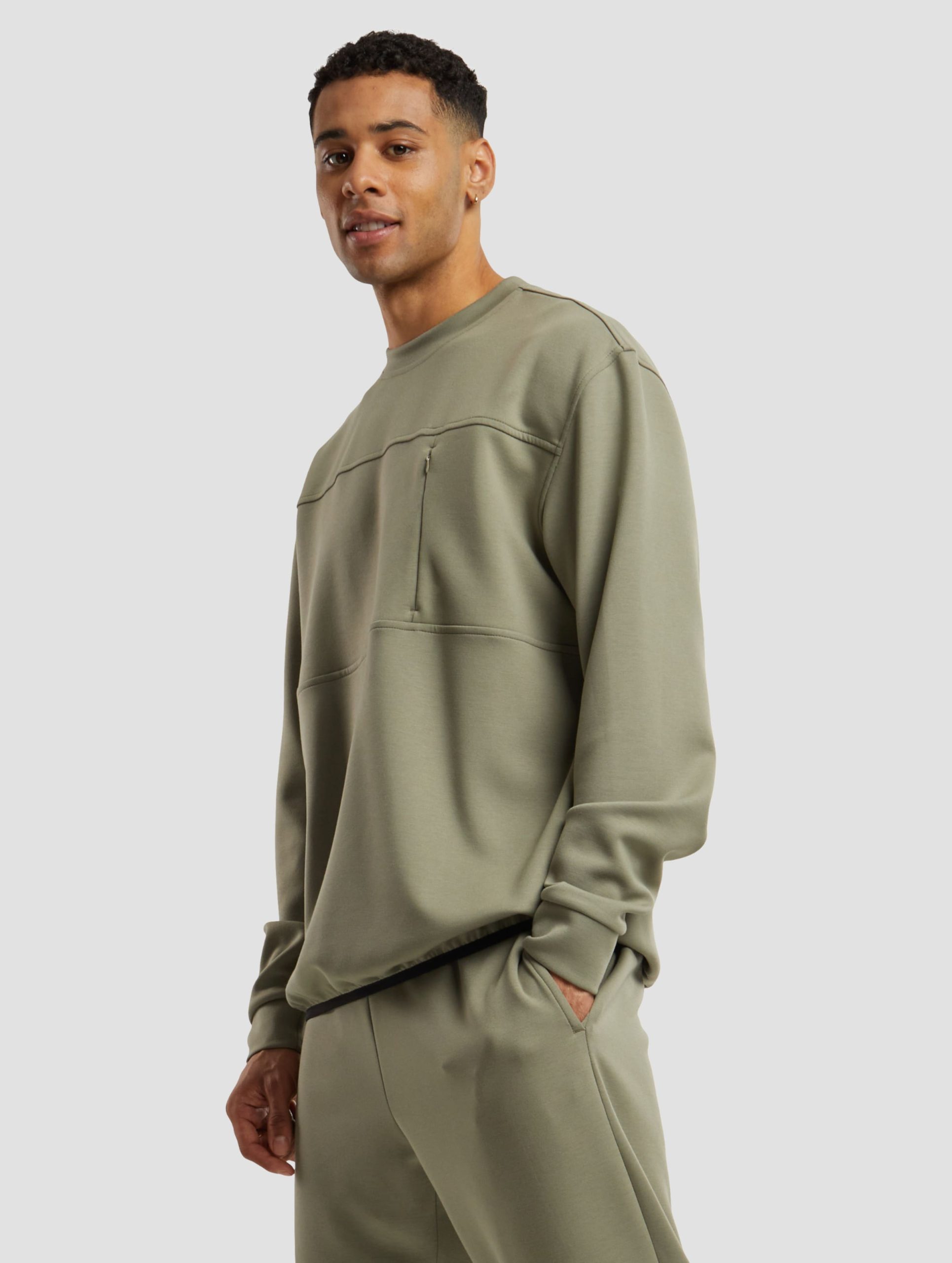 Urban Classics Scuba Zip Pocket Crew Pullover