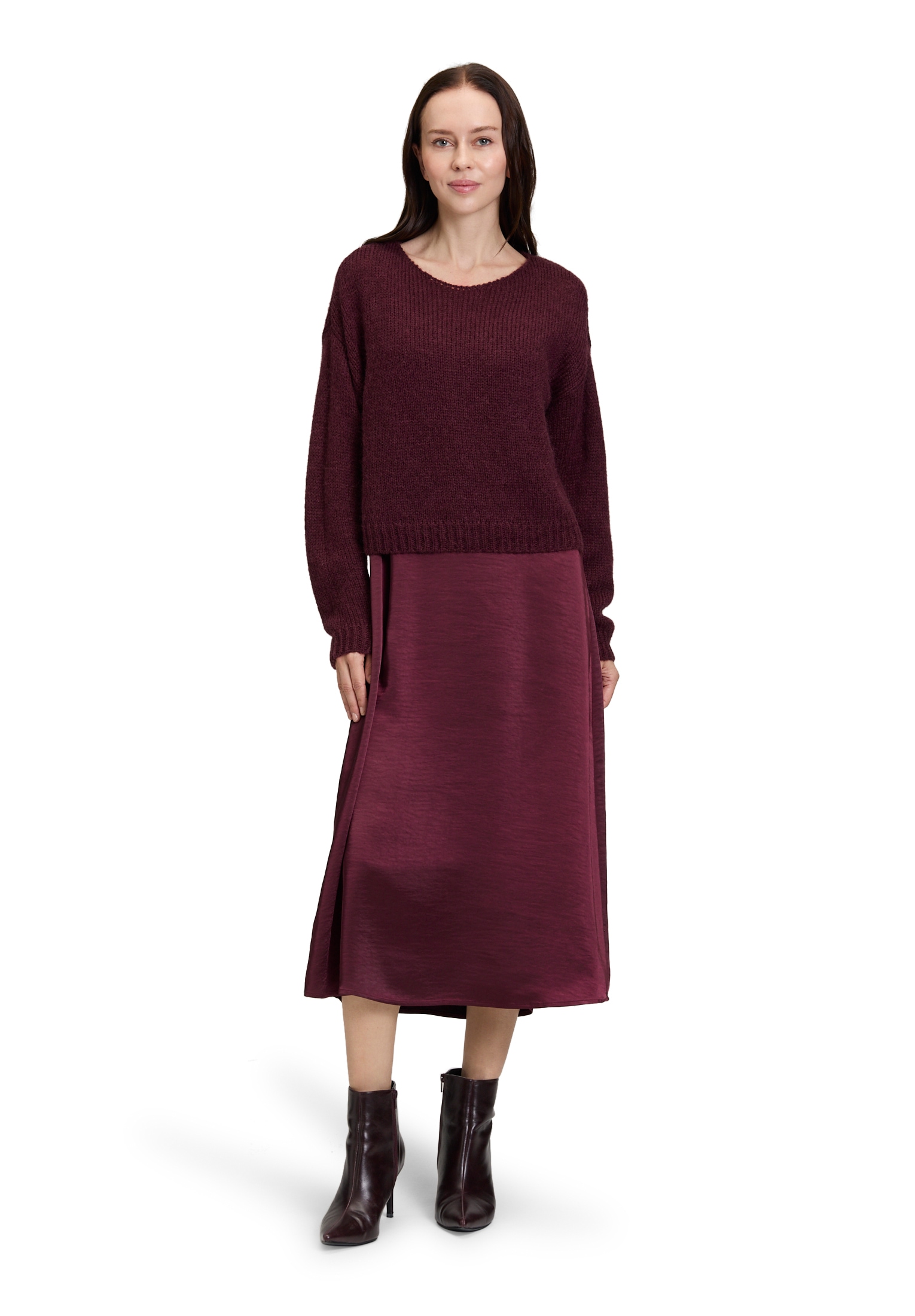 Vera Mont Druckkleid "Damen Casual-Kleid zweiteilig" Ohne Tasche Materialmix