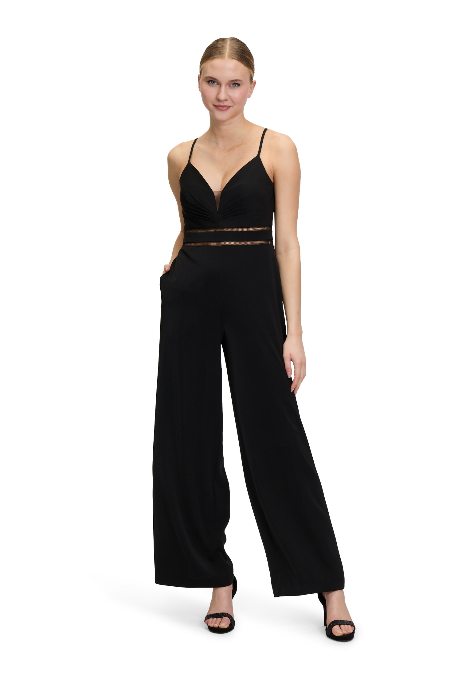Vera Mont Overall "Damen Jumpsuit mit Cut-Outs", 1 Stk. Aufgesteppte Bänder