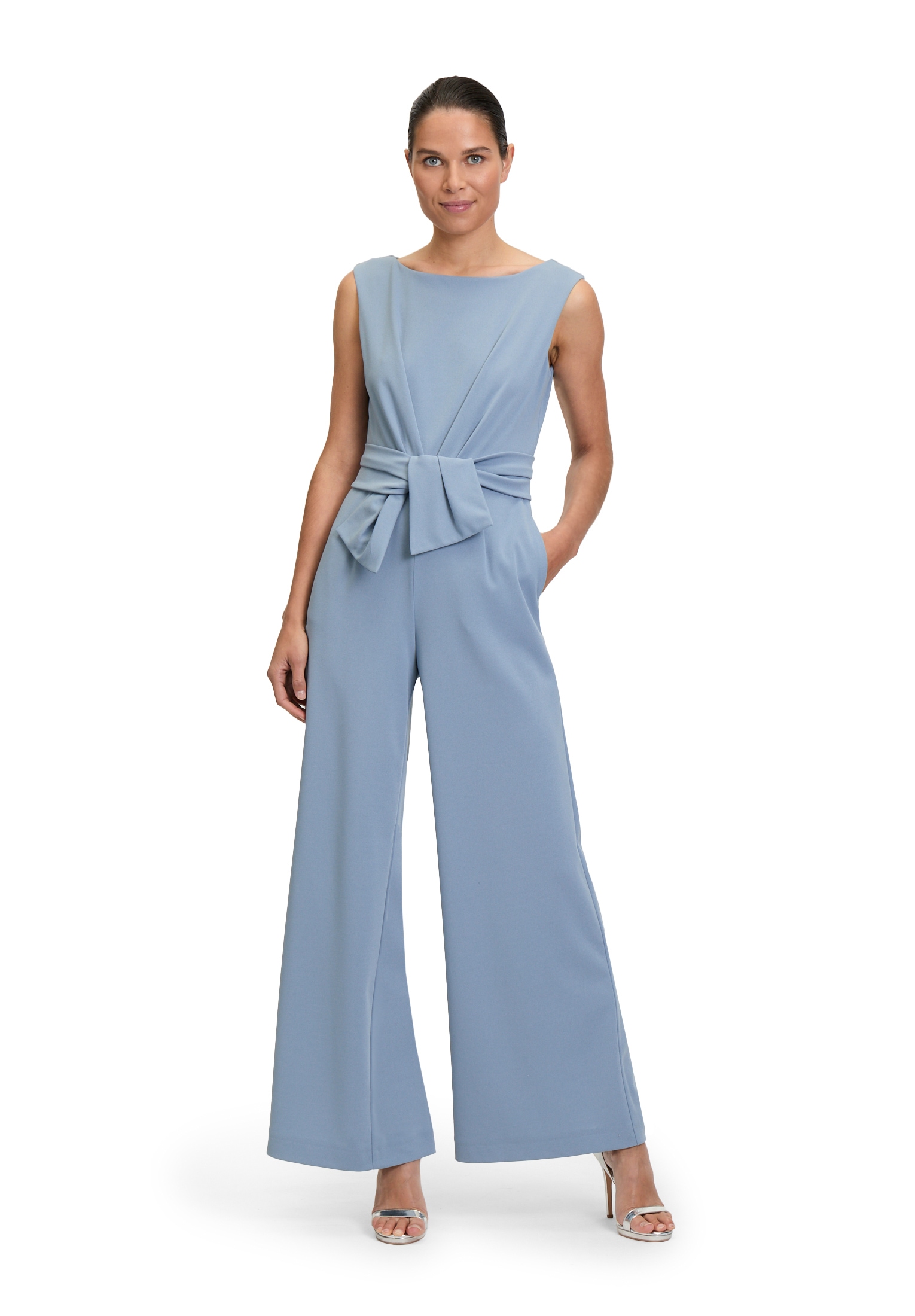 Vera Mont Overall "Damen Jumpsuit mit weitem Bein", 1 Stk. Bunddetail