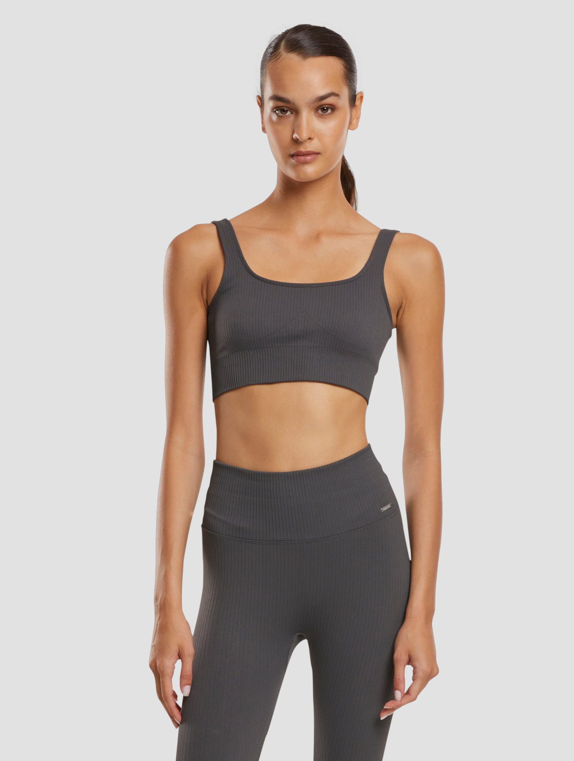 aim'n Shadow Grey Ribbed Seamless Bra Unterwäsche