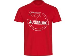 multifanshop Herren T-Shirt - Augsburg - Meine Fankurve - Druck weiß - Männer