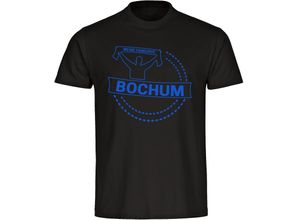 multifanshop Herren T-Shirt - Bochum - Meine Fankurve - Druck blau - Männer