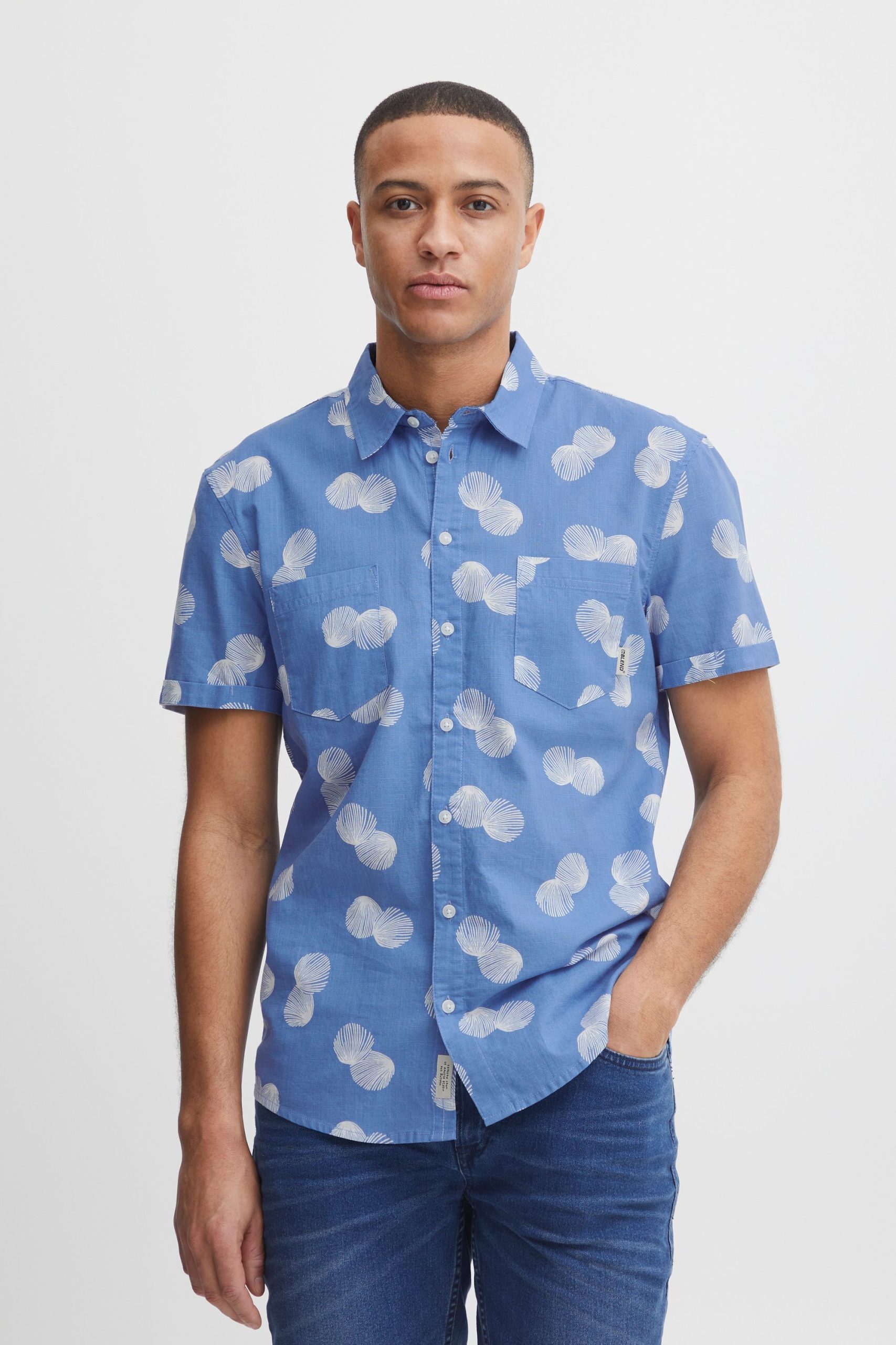 Blend Kurzarmhemd "BHShirt", Stilvolles Hemd mit kurzen Ärmeln