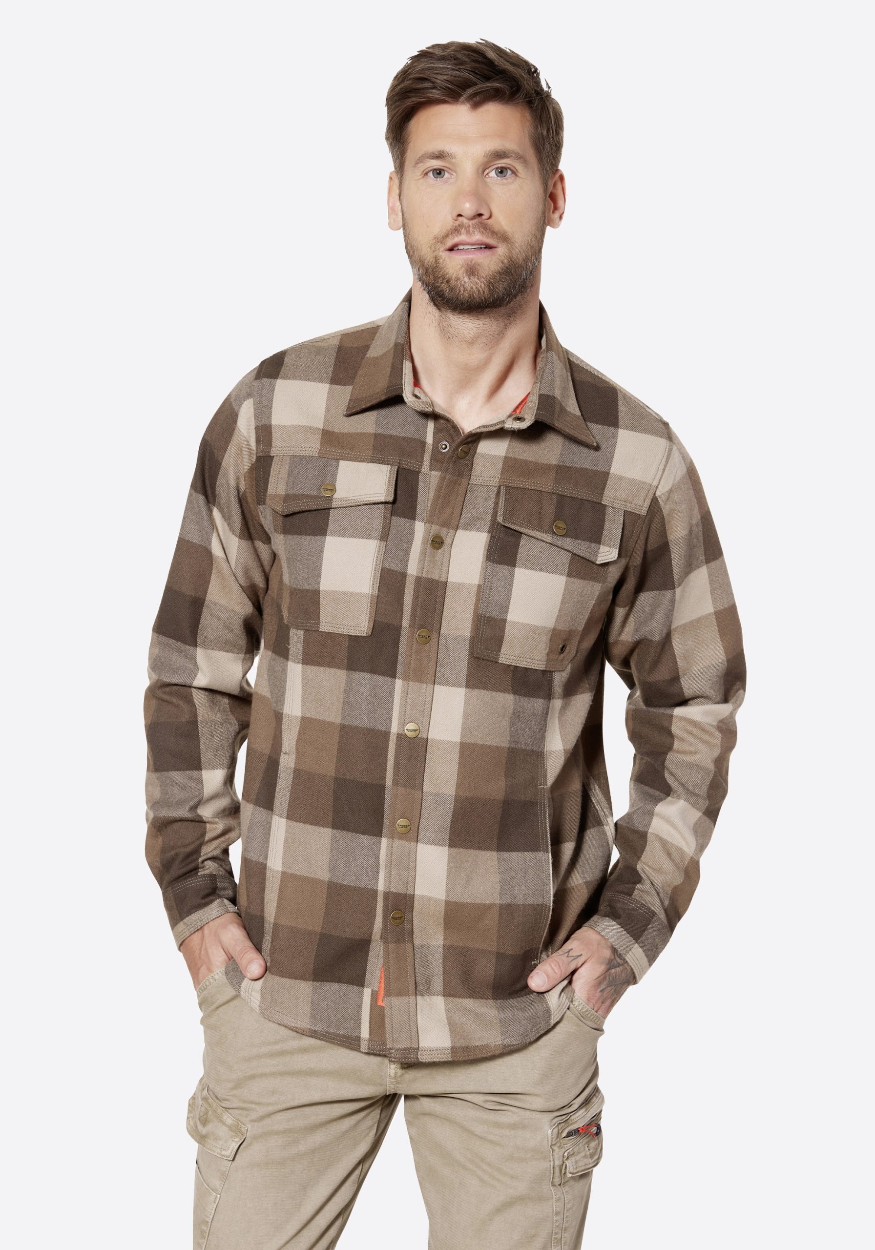 HERO by John Medoox Karohemd "Overshirt Workwear Arbeitshemd" Arbeitshemd Funktionsqualität für Herren