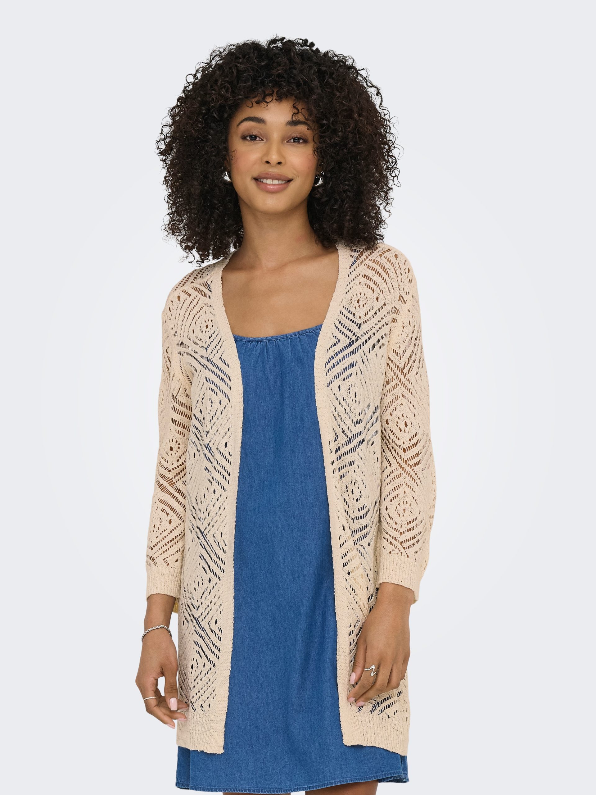 ONLY Strickjacke "ONLWISTY 7/8 OPEN CARDIGAN KNT"